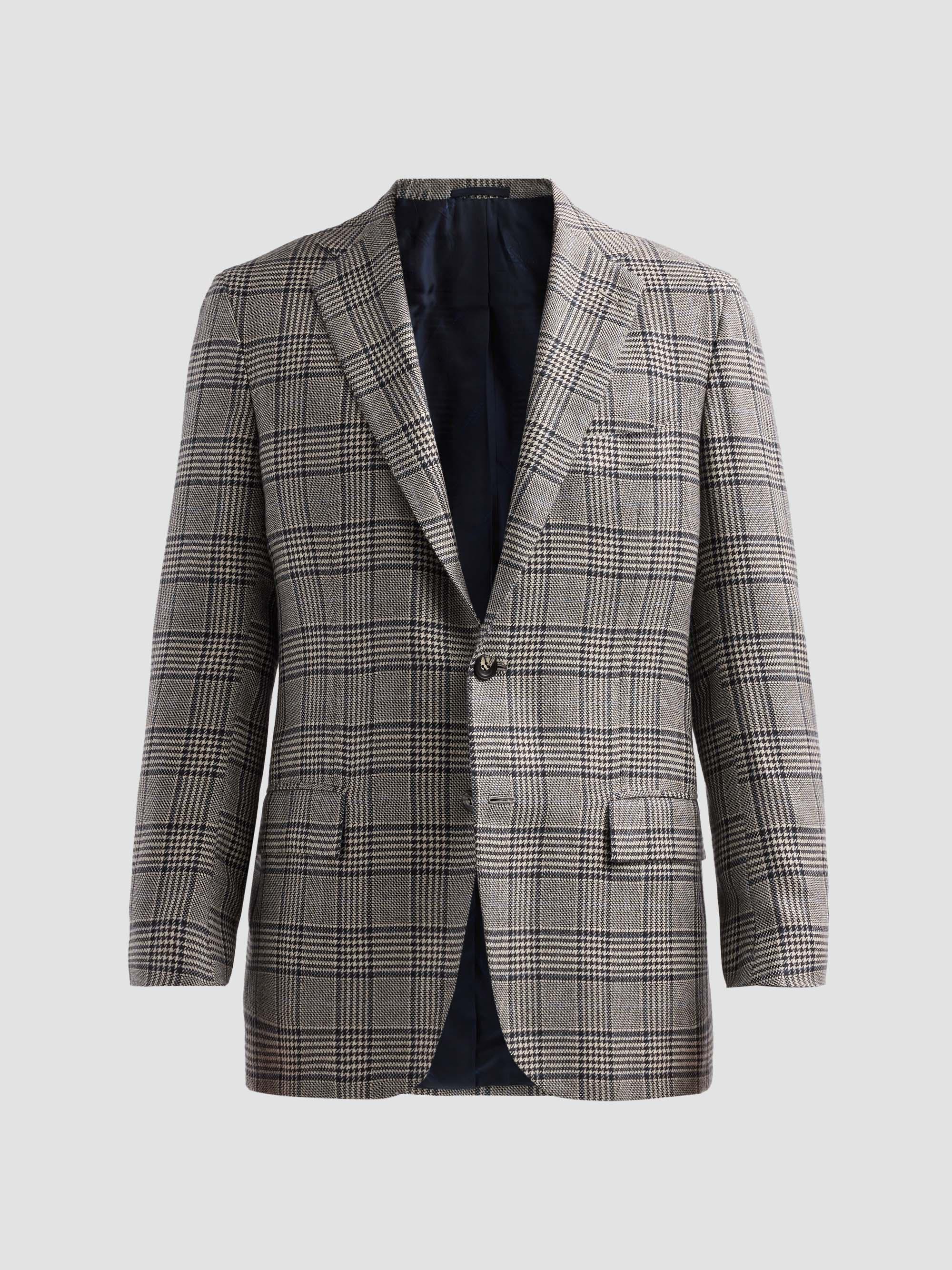 Kiton Men's Plaid Cashmere Sport Coat - Blue | Thumbnail 9