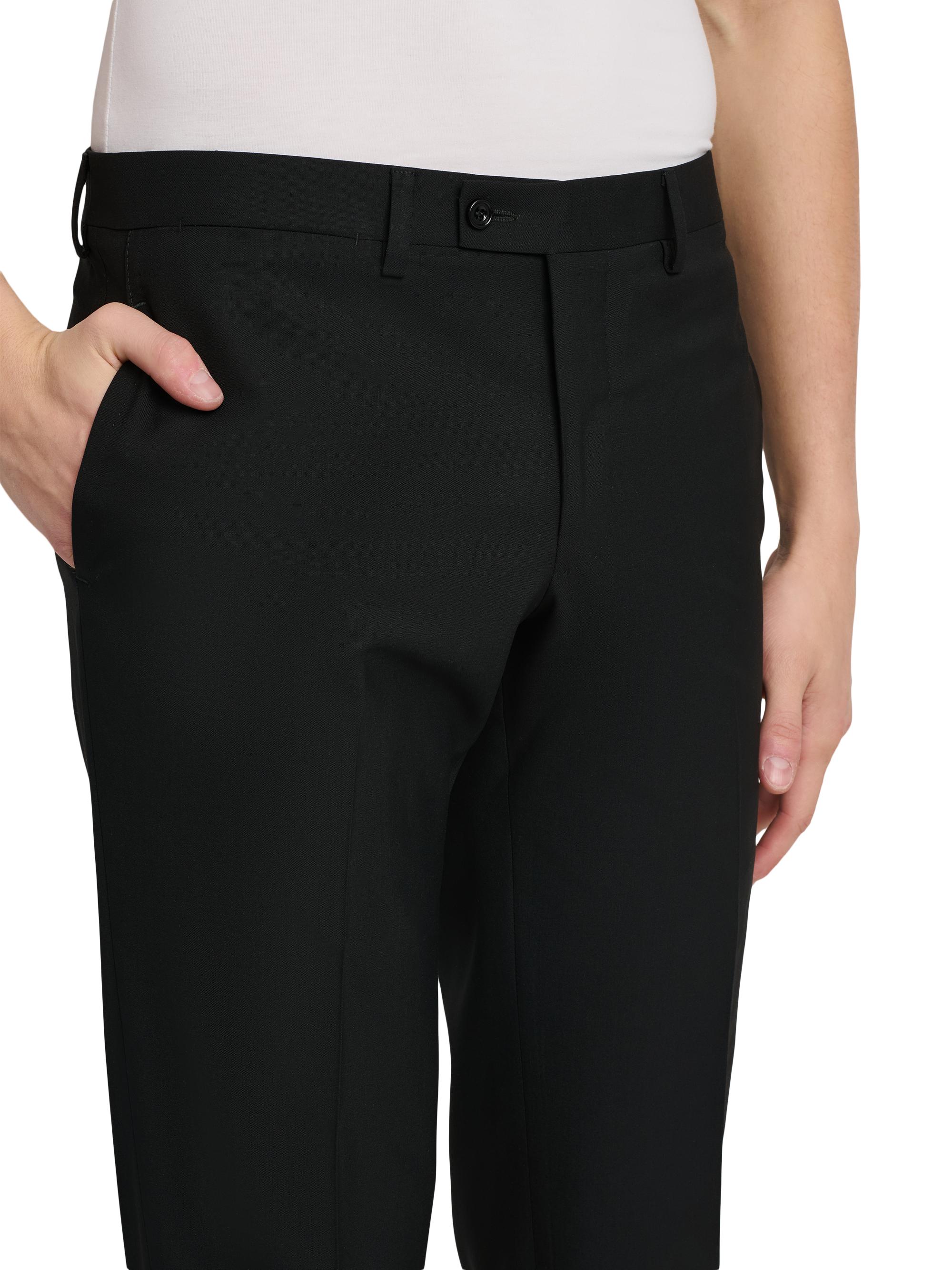 Kiton Men's Stretch-Cotton Slim-Fit Trousers - Black | Thumbnail 4