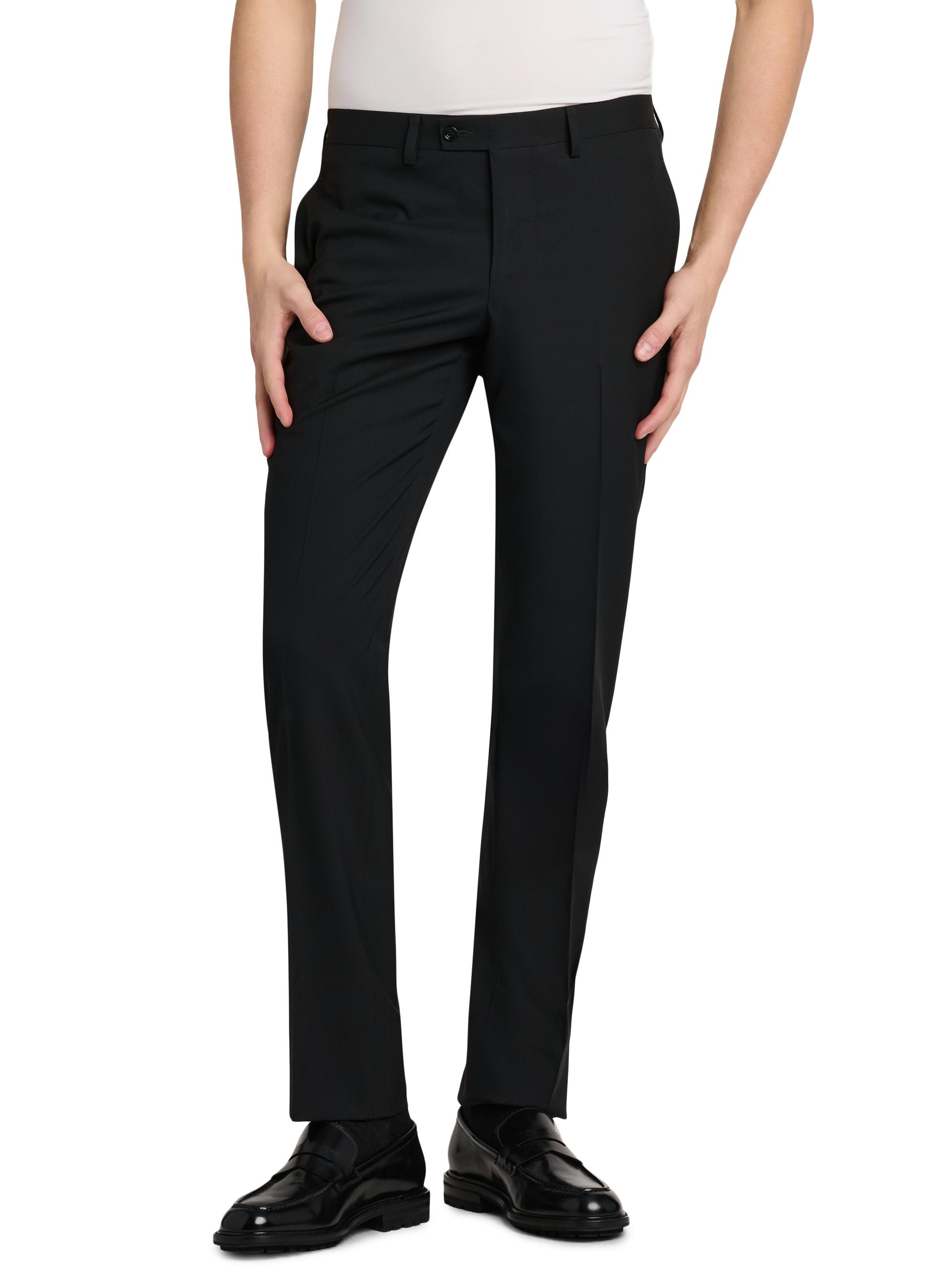 Kiton Men's Stretch-Cotton Slim-Fit Trousers - Black | Thumbnail 6