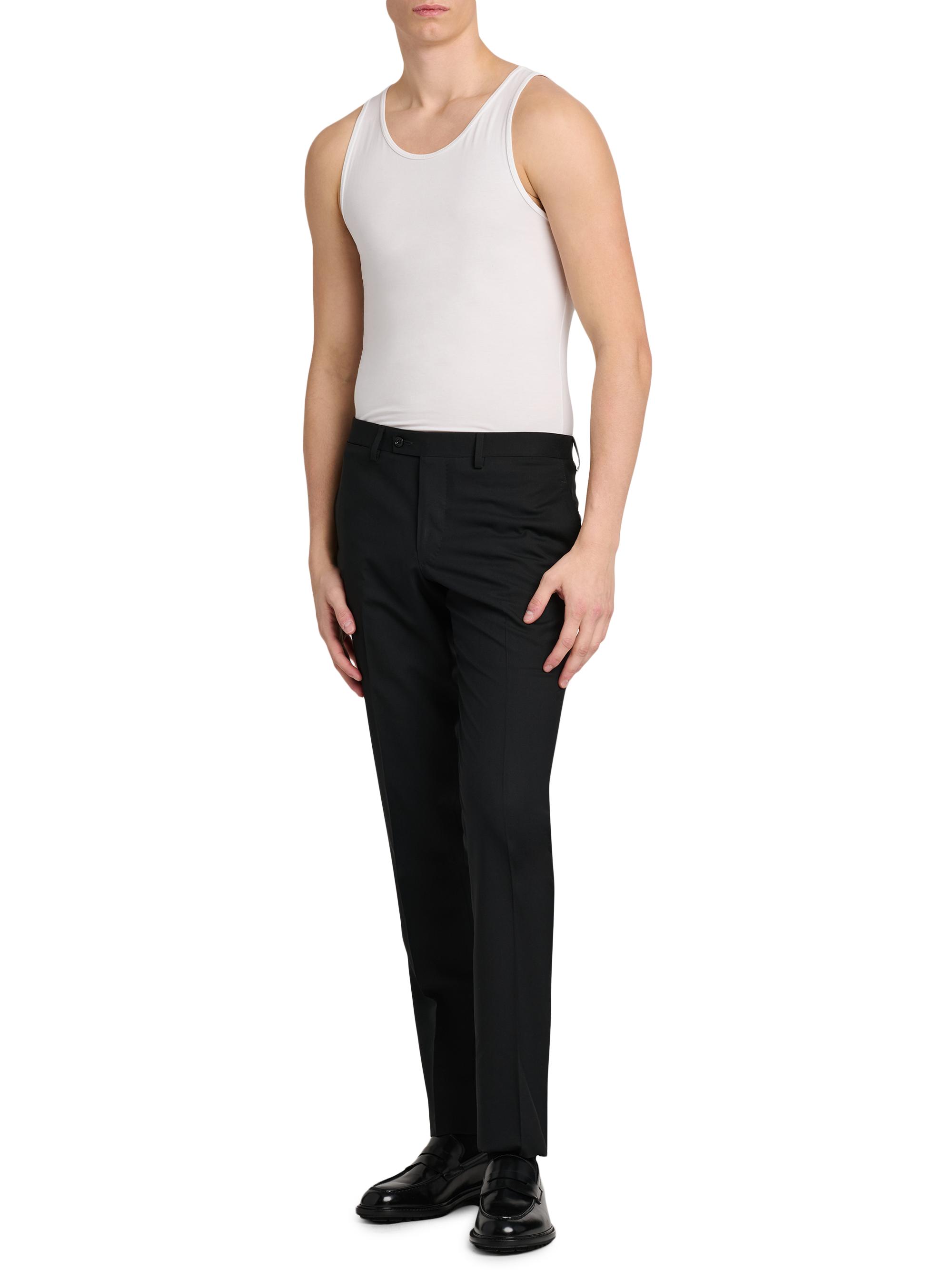 Kiton Men's Stretch-Cotton Slim-Fit Trousers - Black | Thumbnail 2