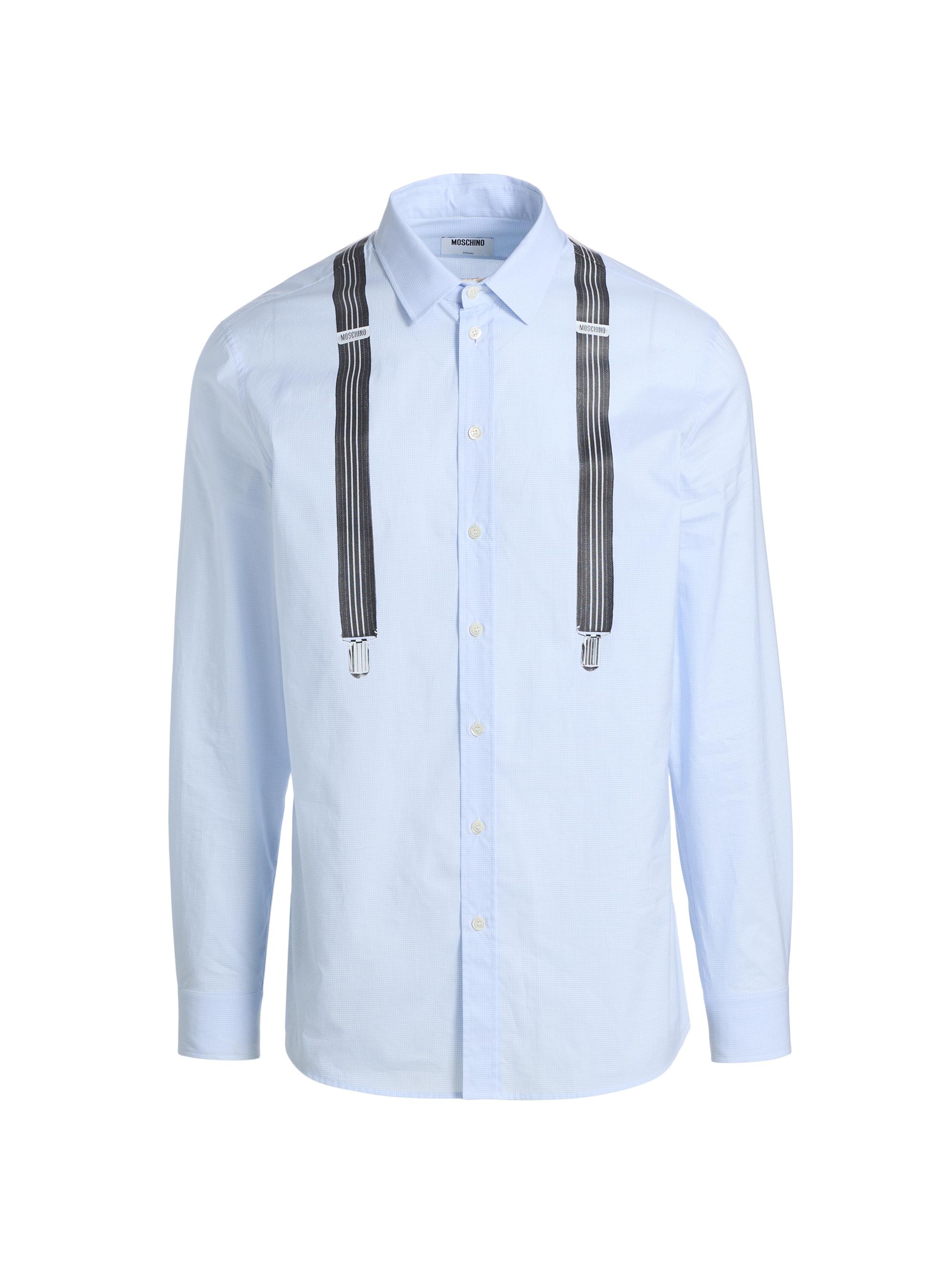 Moschino Men's Trompe L'Oeil Cotton Shirt - Violet