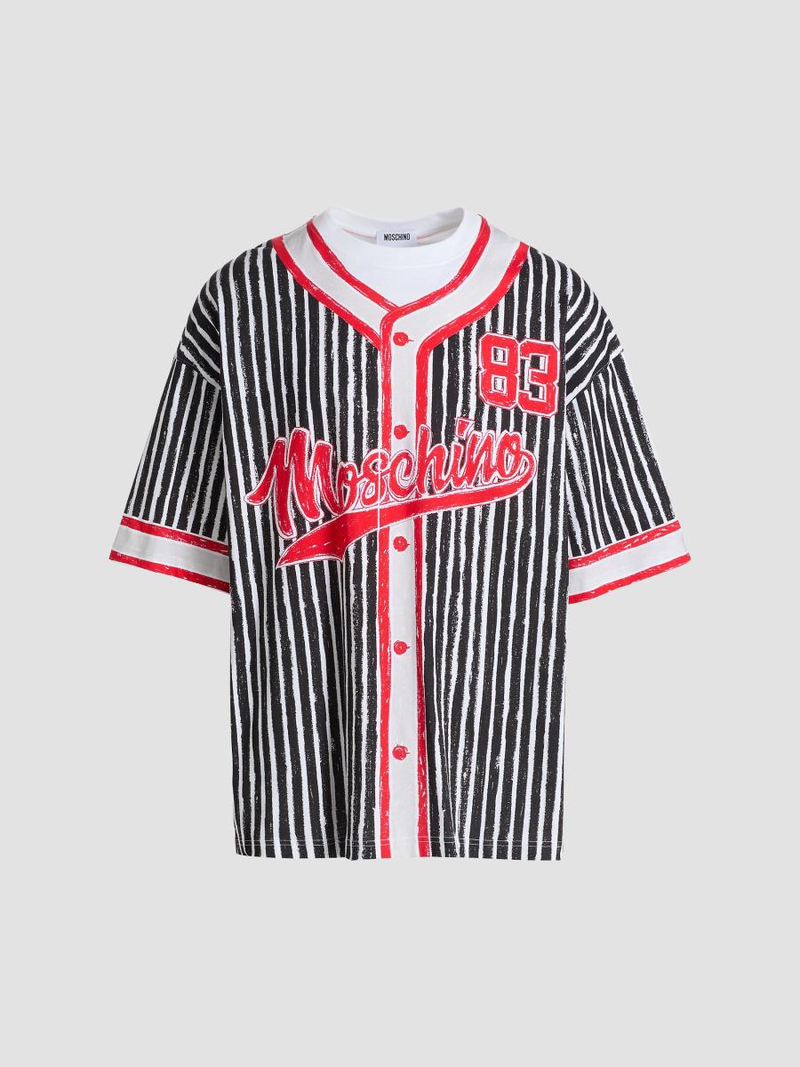 MOSCHINO コラボ 半袖ベースボールシャツ Moschino Baseball Jersey Graphic Crewneck T-Shirt | Saks Fifth Avenue