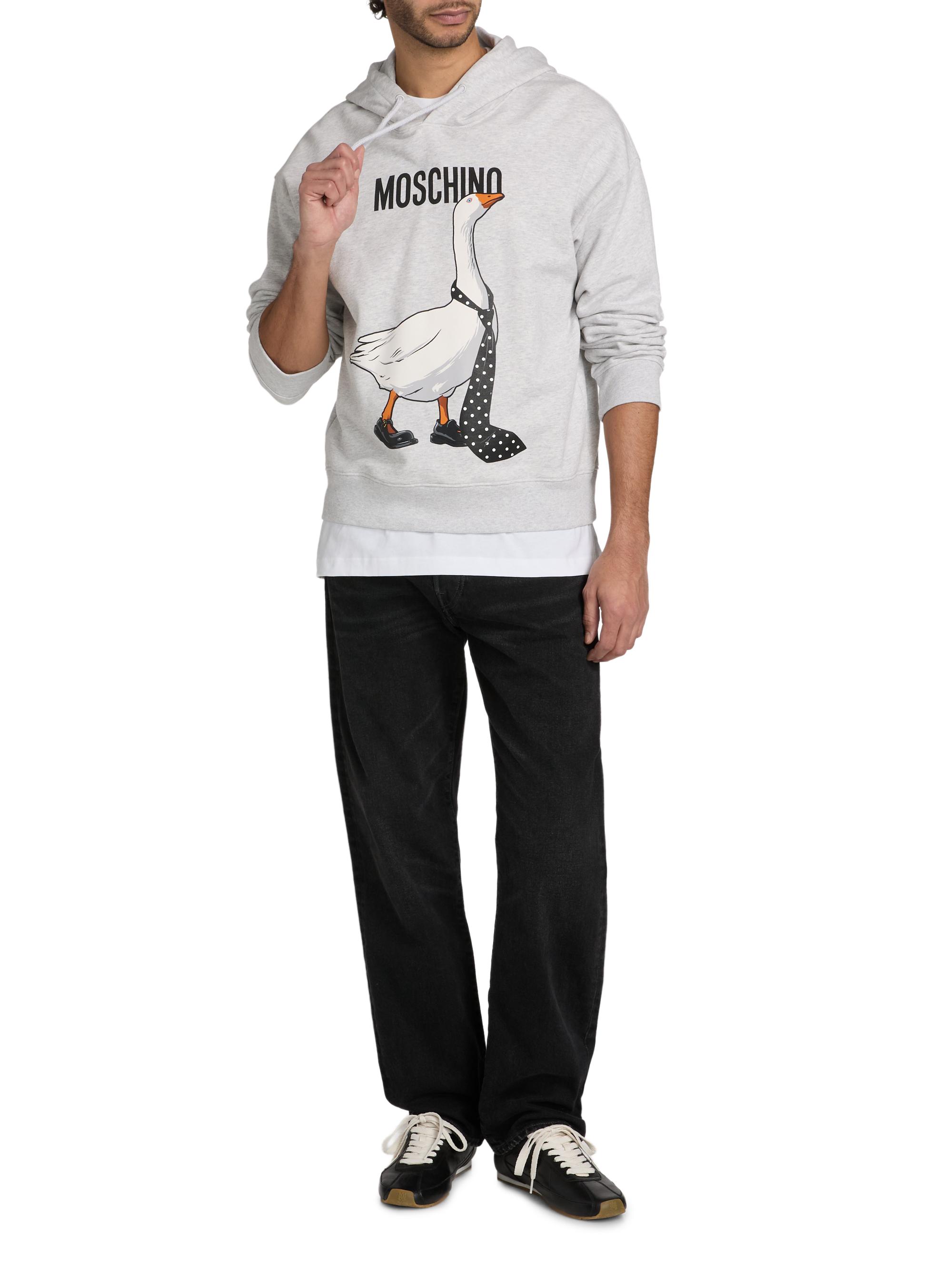Moschino Goose Logo Cotton Hoodie | Saks Fifth Avenue