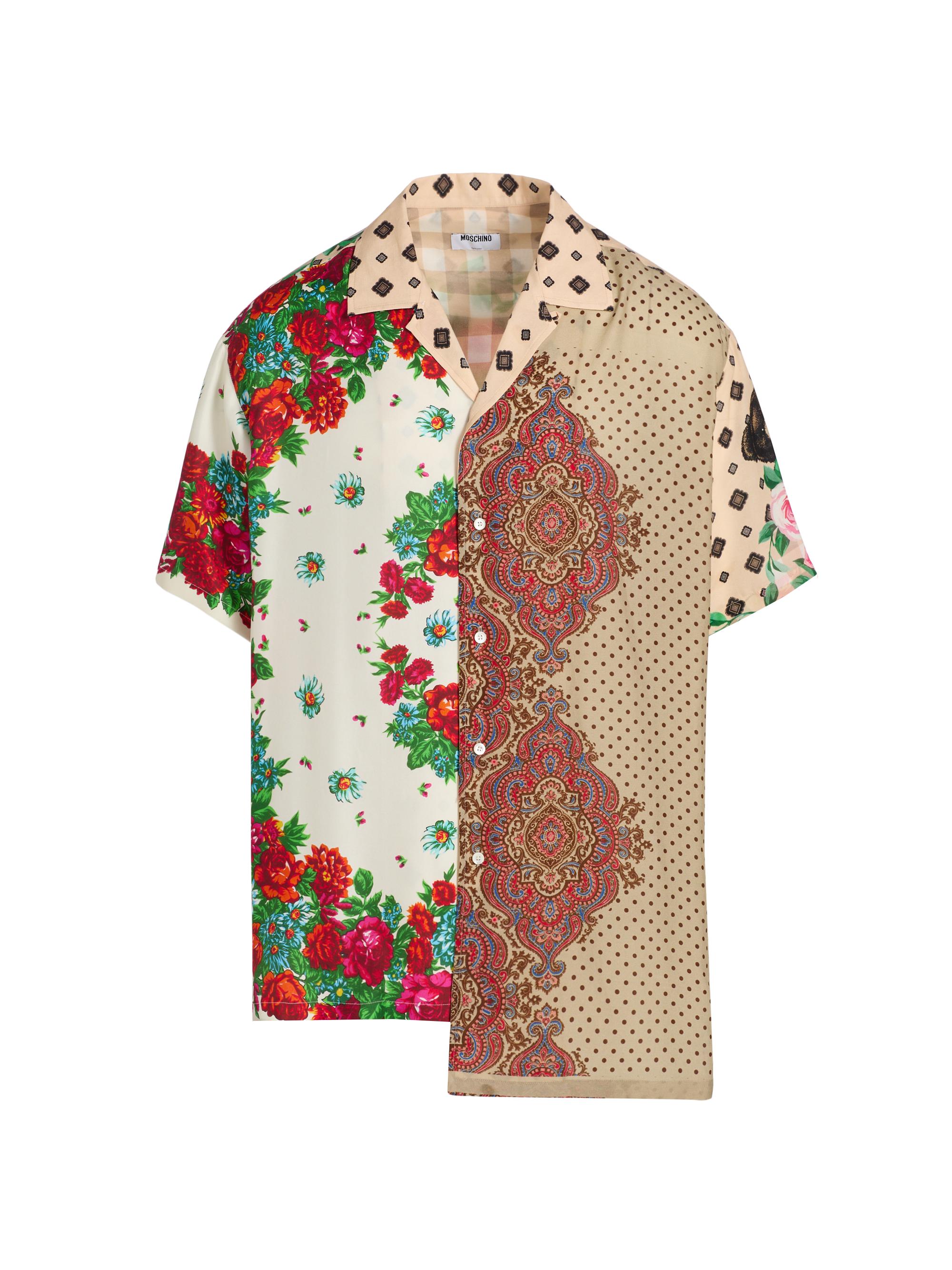 Moschino Spliced Silk Camp Shirt | Saks Fifth Avenue