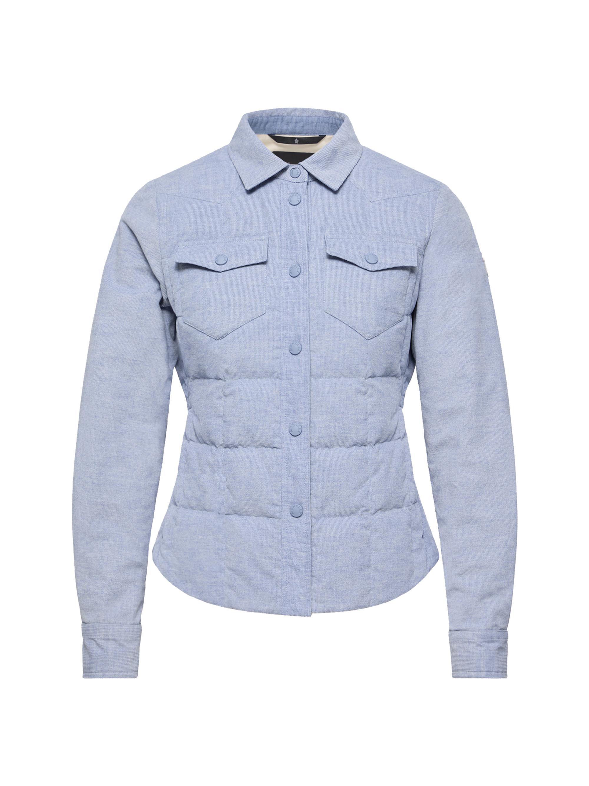 Moncler Grenoble Women's Nangy Puffer Shacket in Corduroy - Light Blue