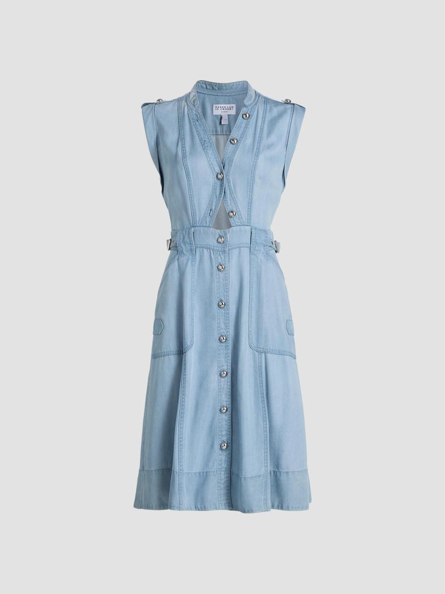 Derek Lam 10 Crosby Penelope Denim Button-Front Midi-Dress | Saks