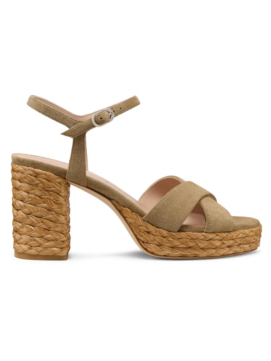 Stuart Weitzman Women's Dayna 80mm Platform Espadrille Sandals In Green