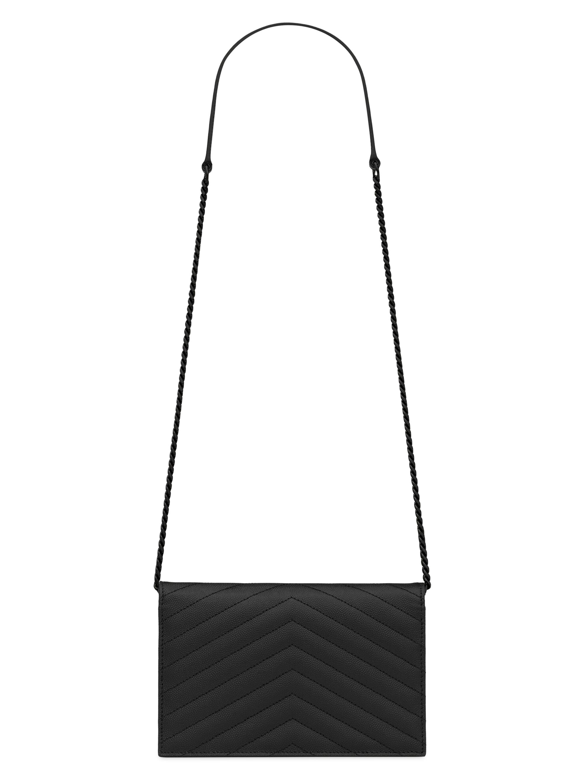 Cassandre Envelope Chain Wallet in Grain de Poudre Leather