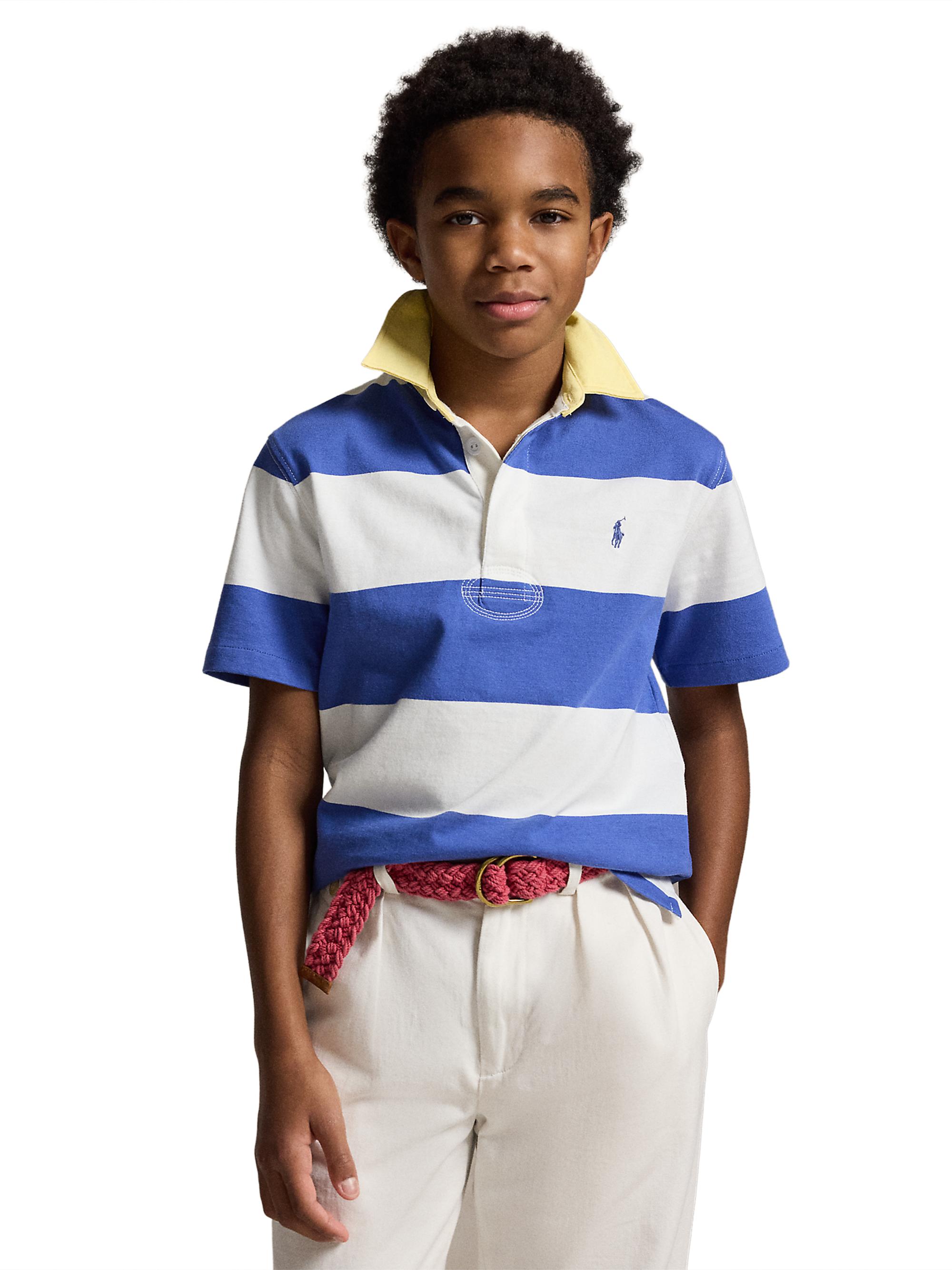【curo chan】ラルフローレン RUGBY 半袖フリルストライプ Polo Ralph Lauren Little Boy's & Boy's Striped Cotton Rugby Shirt