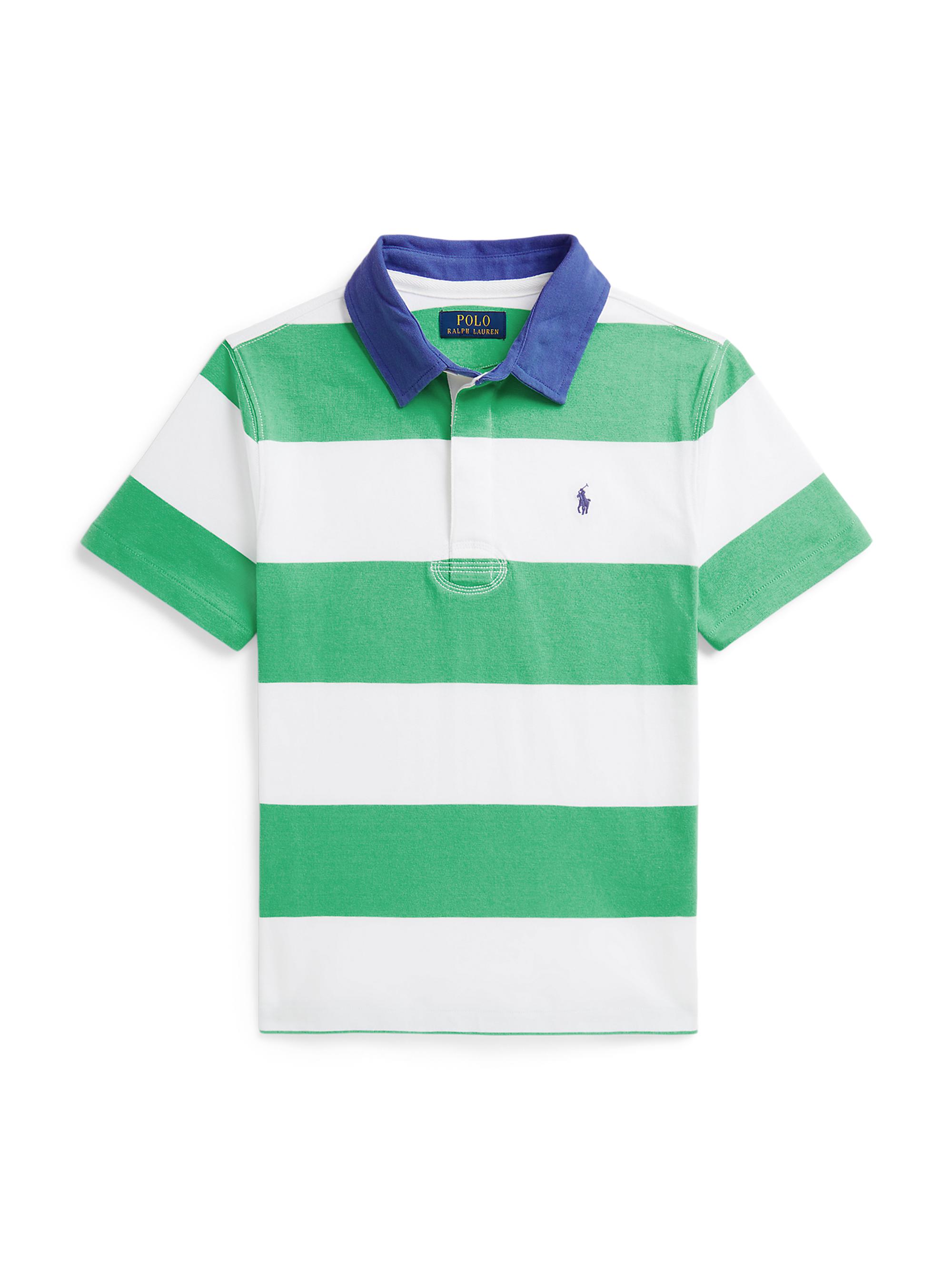 Polo Ralph Lauren Little Boy's & Boy's Striped Cotton Rugby Shirt - Plato Green