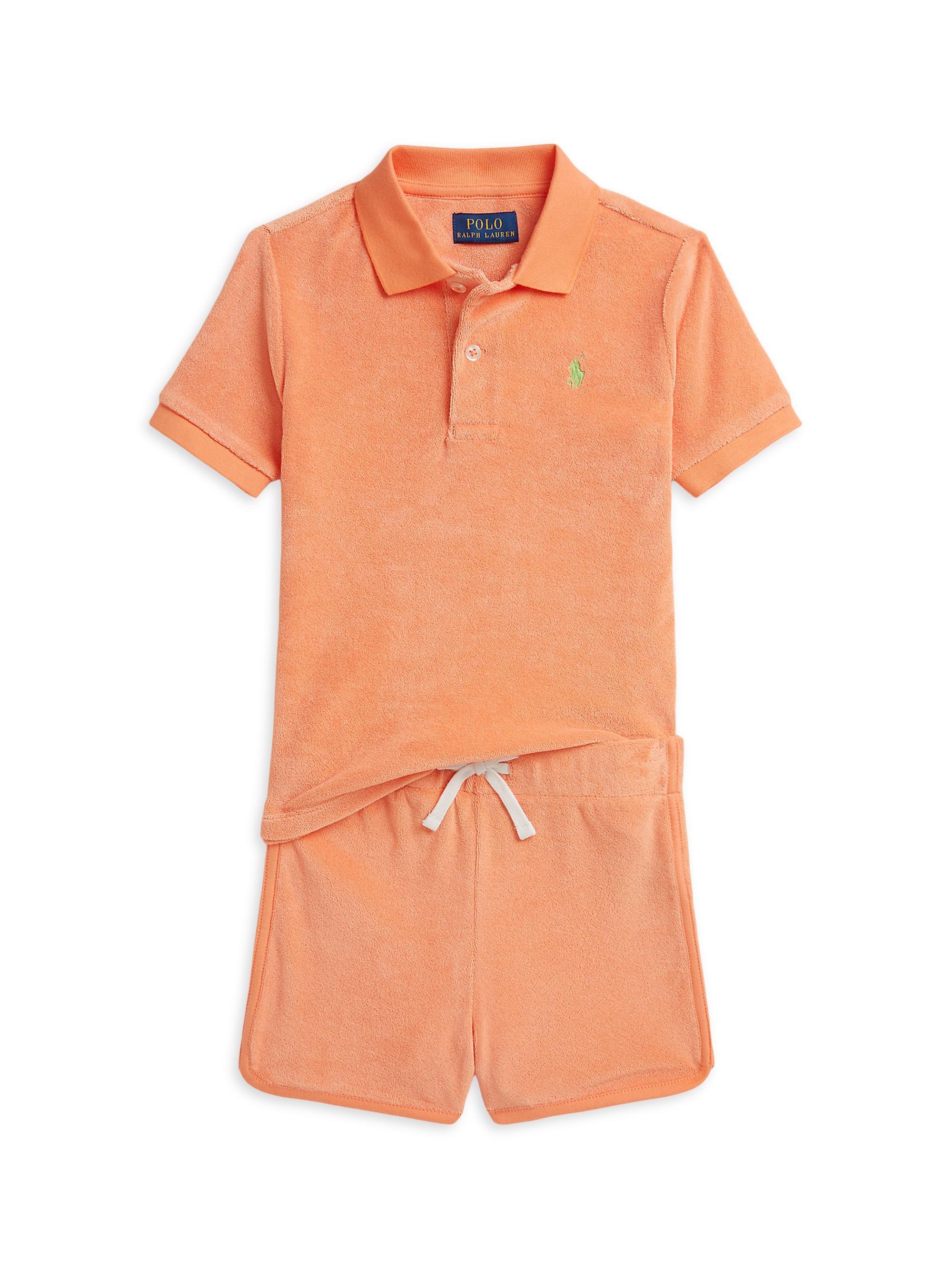 Polo Ralph Lauren Little Boy's & Boy's Cotton-Blend Polo Shirt & Shorts Set - Poppy