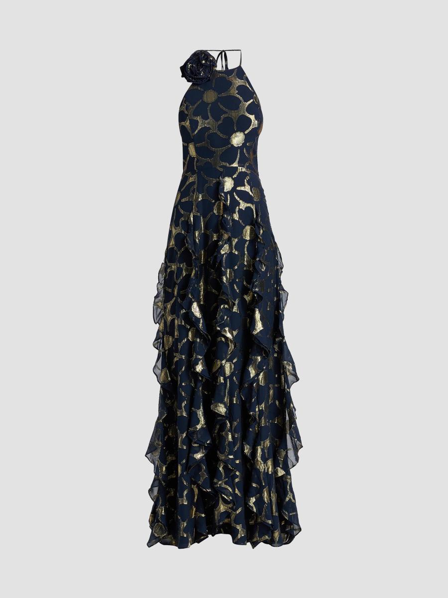 Ramy Brook Idella Daisy Metallic Jacquard Gown | Saks Fifth Avenue