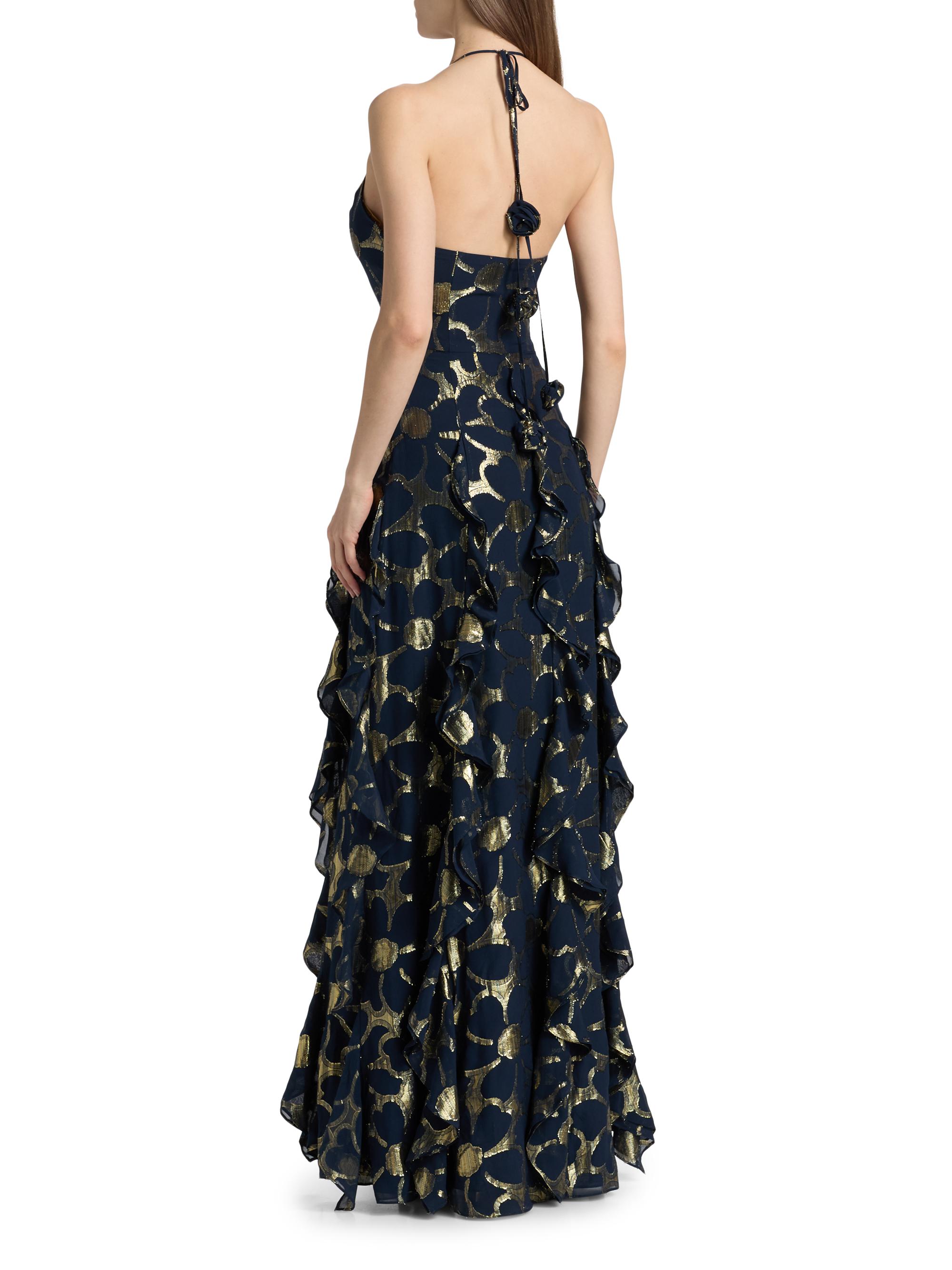 Ramy Brook Idella Daisy Metallic Jacquard Gown | Saks Fifth Avenue