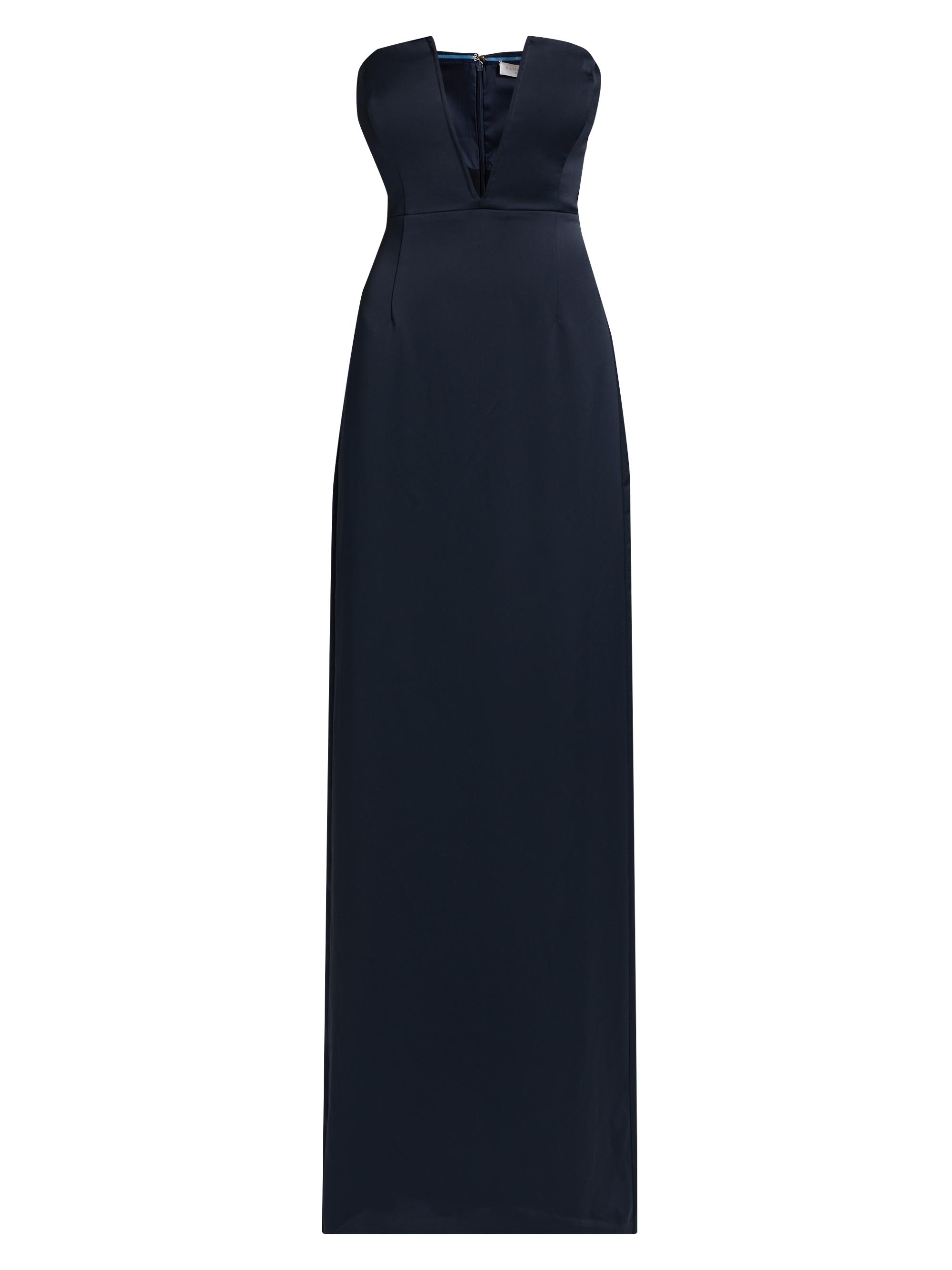 Ramy Brook Women's Raquel Strapless V-Neck Column Gown - Navy