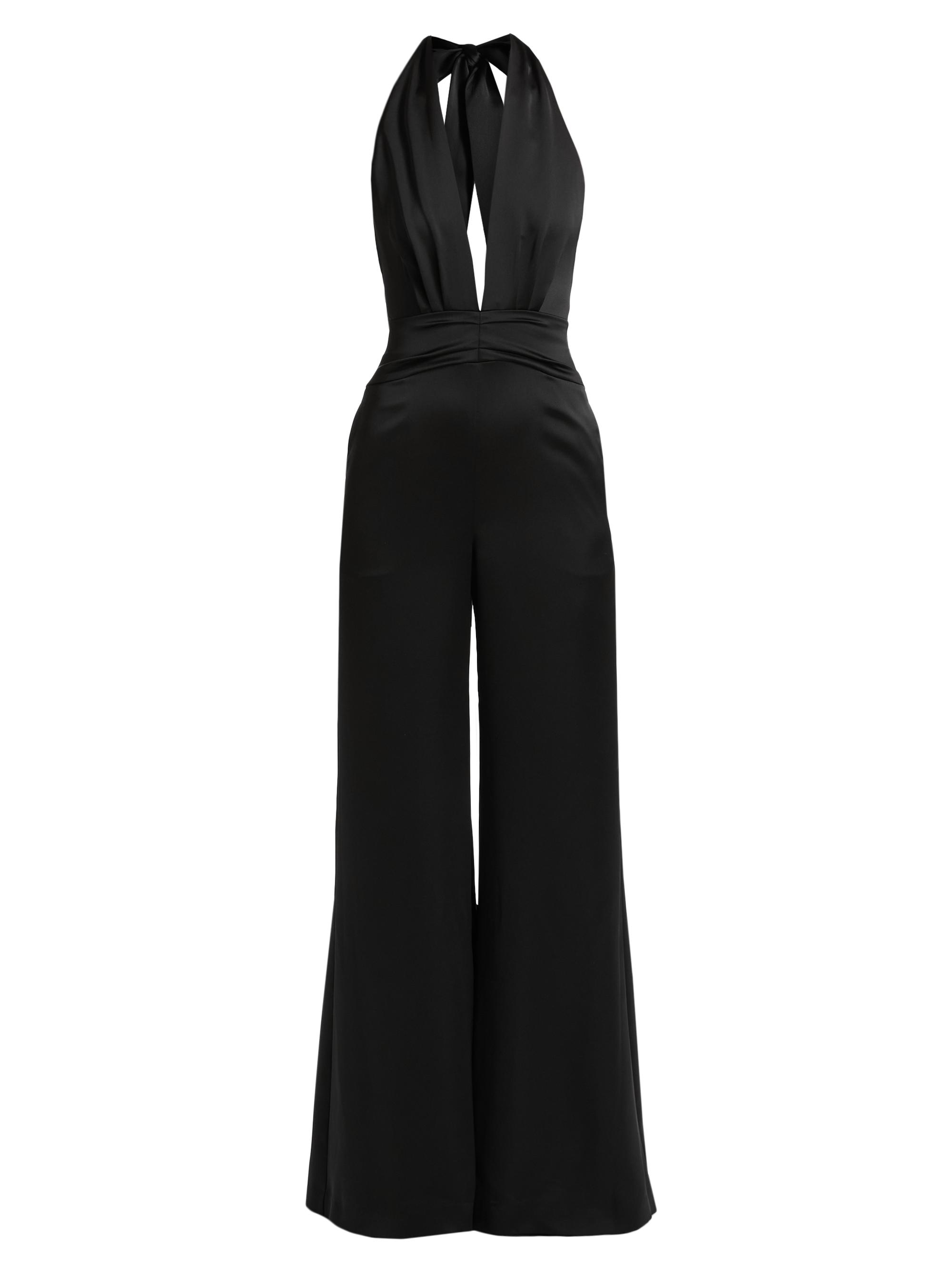 Ramy Brook Women's Desiree Satin Jumpsuit - Black