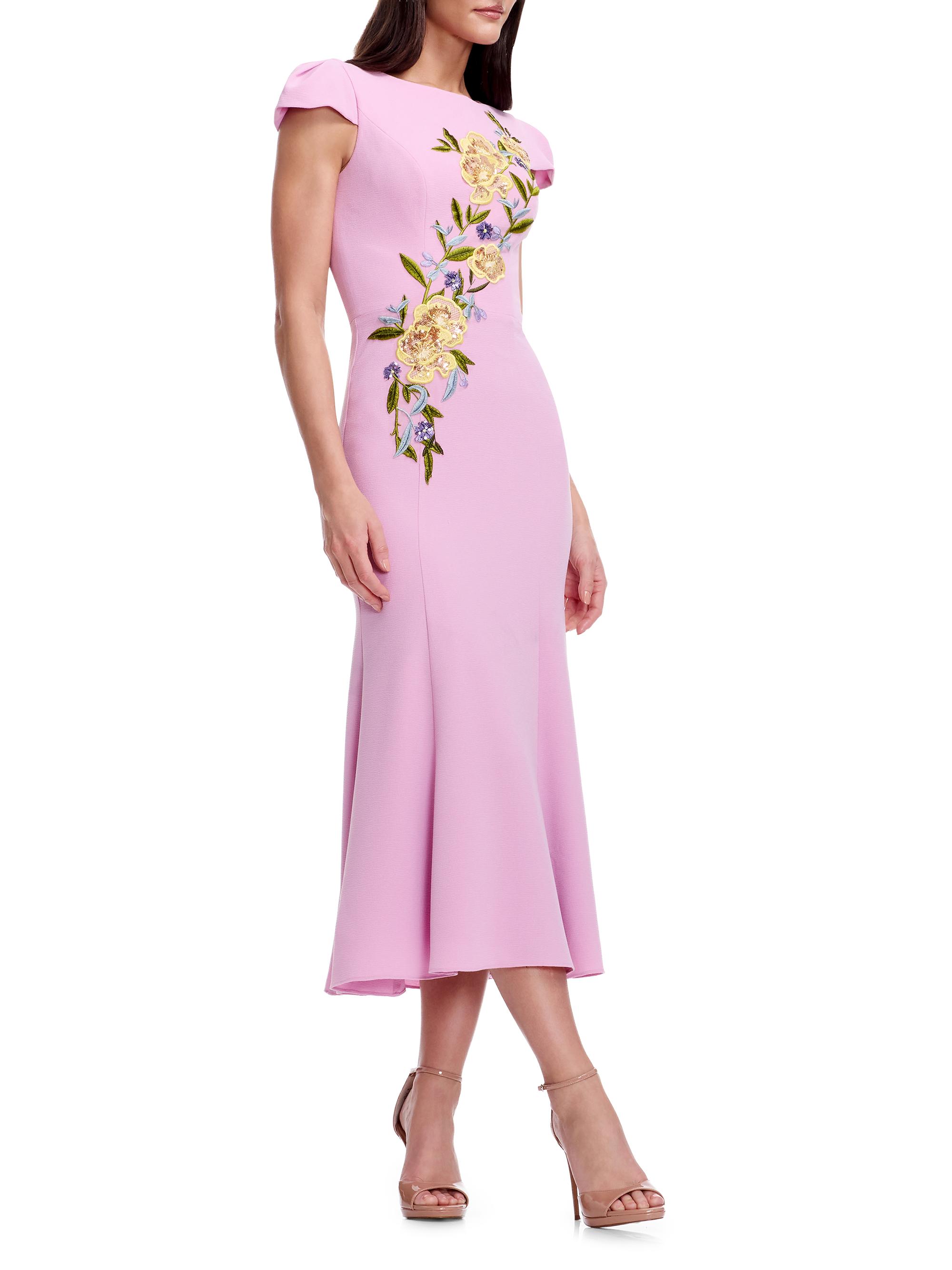 Dress The Population Sheryl Embroidered Midi-Dress