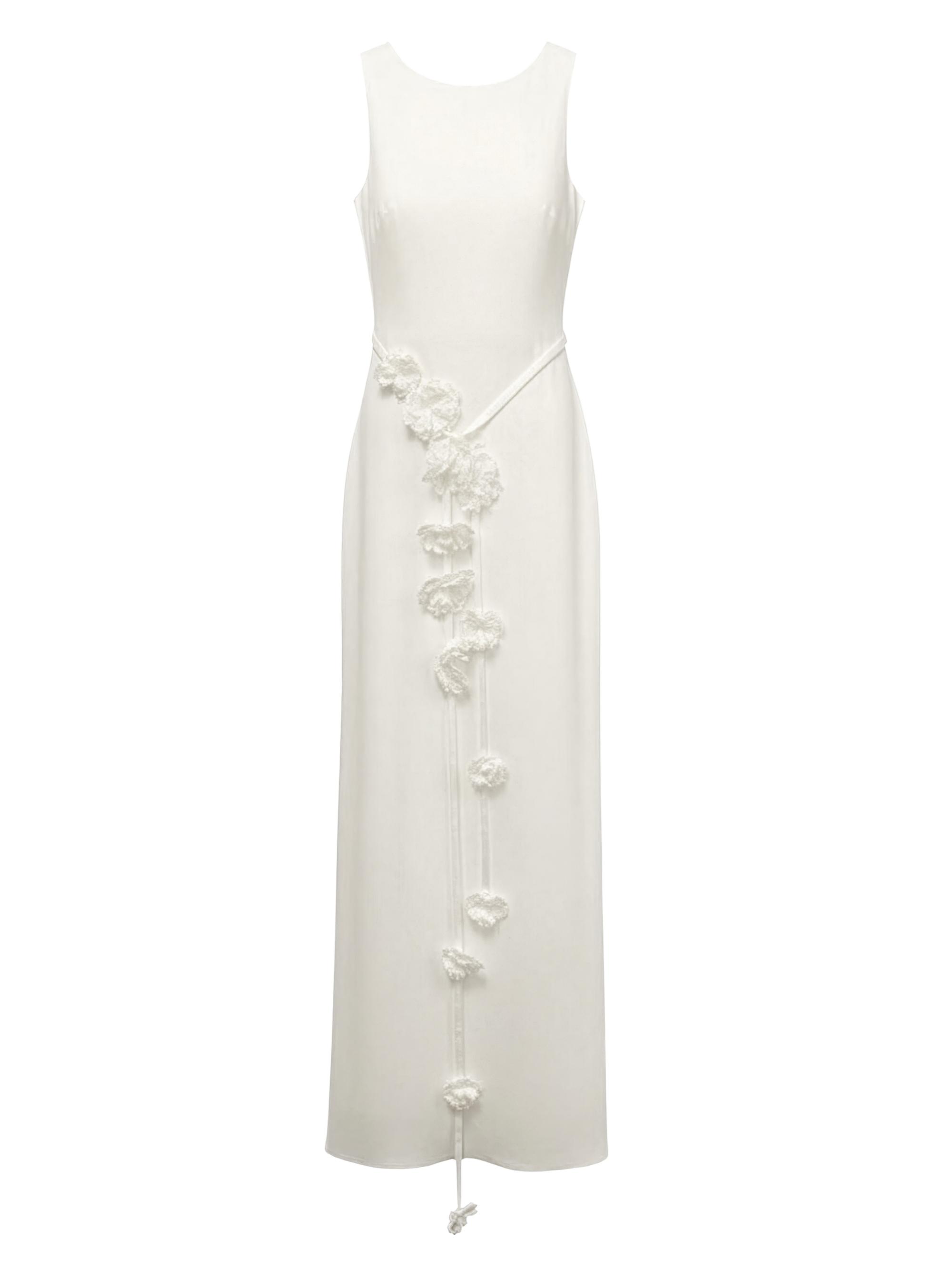 open lace back dress Dress The Population Elisa Dress - White main image 1