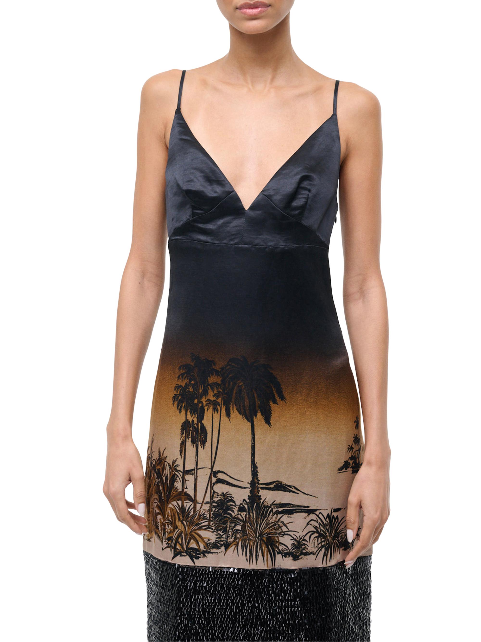 embellished slip dress Ann in Blush while beaded and sequin embellishment across the front brings the floral print to life with light Balmain, Embellished silk satin slip