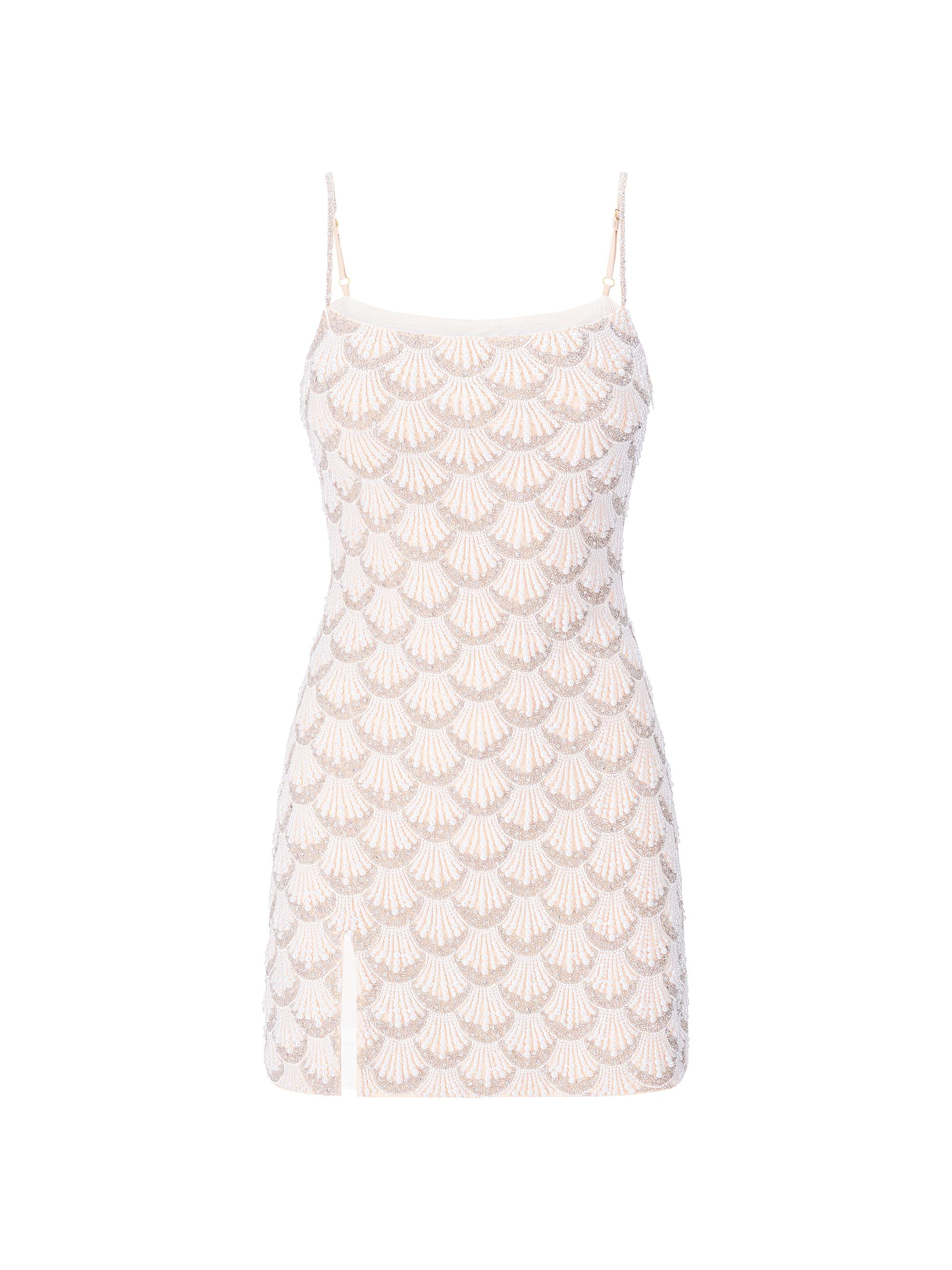 Staud Women's Las Palmas Beaded Minidress - Pearl