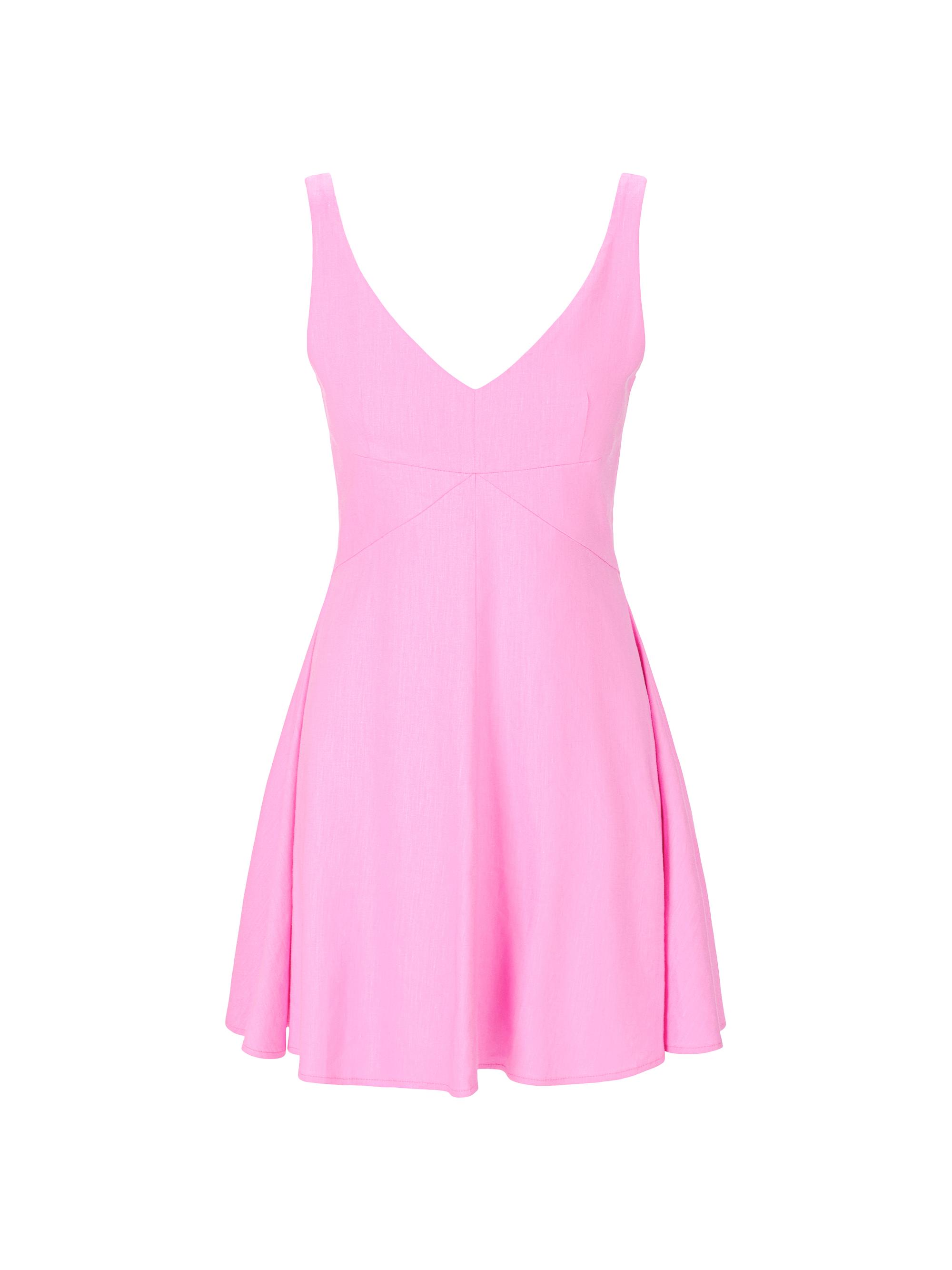 Staud Women's Madison Linen-Blend A-Line Minidress - Orchid