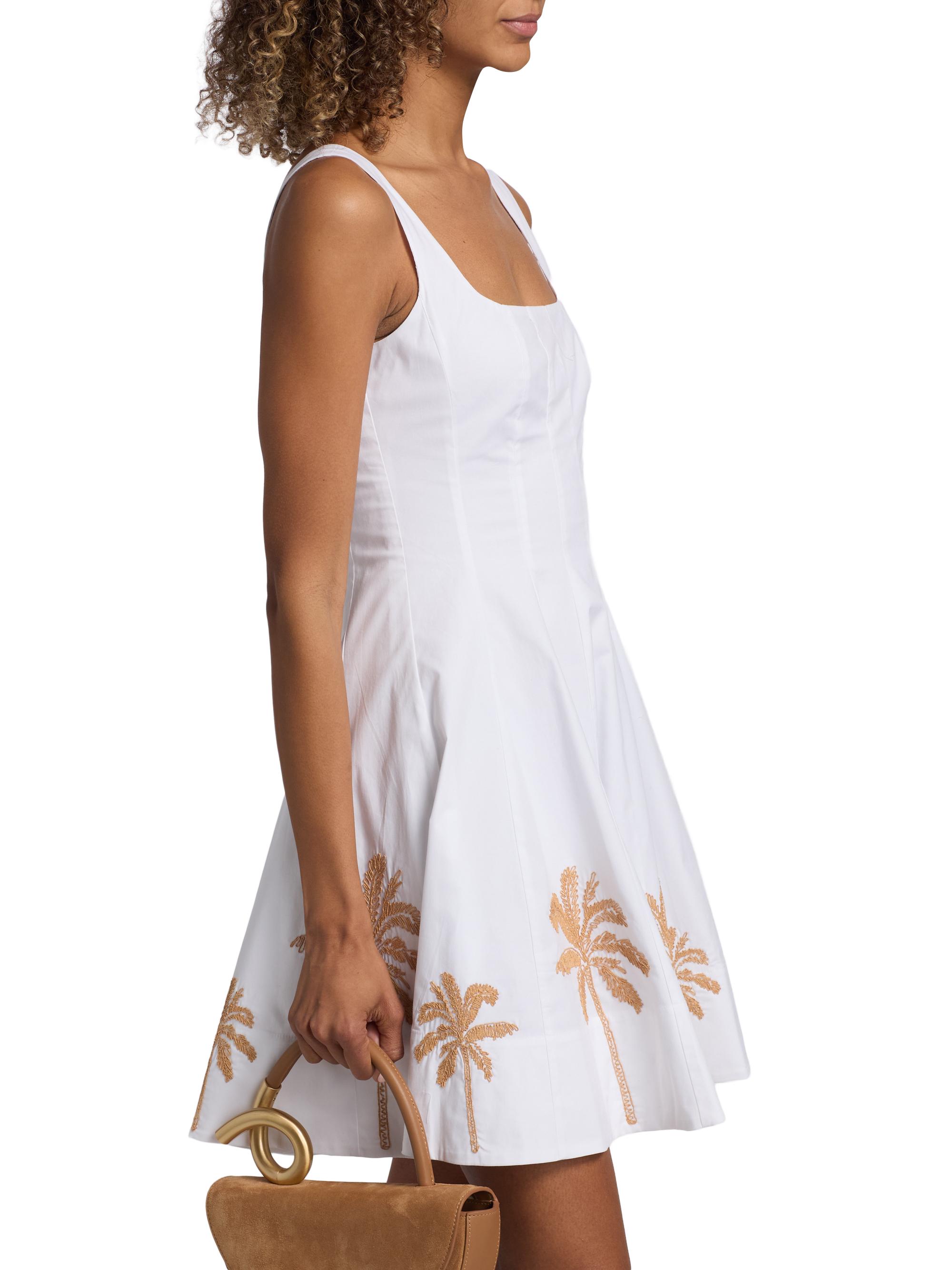 staud wells embroidered dress STAUD Women's Wells Dress - White - Size 6