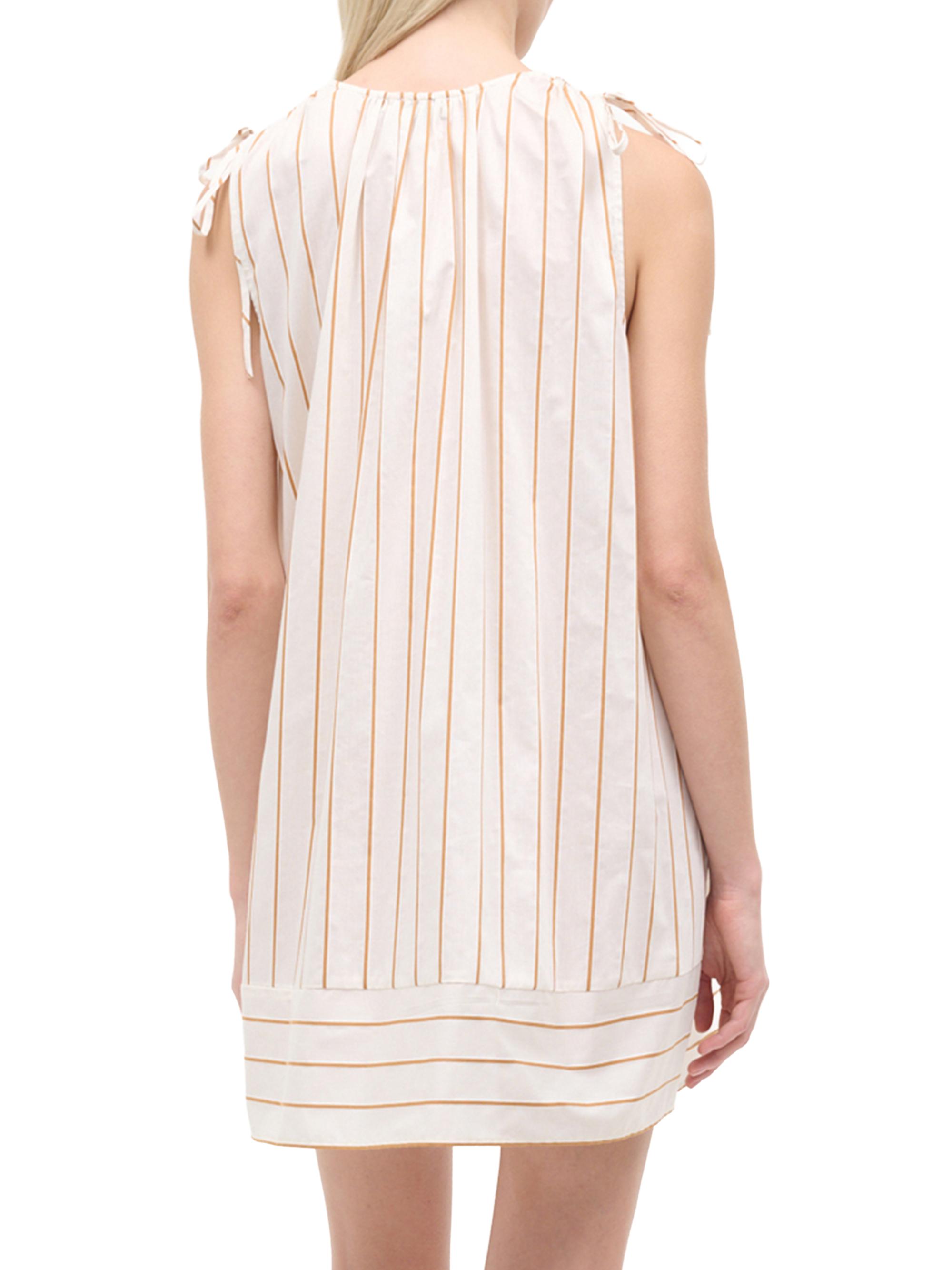 Elena Striped Cotton-Blend A-Line Minidress