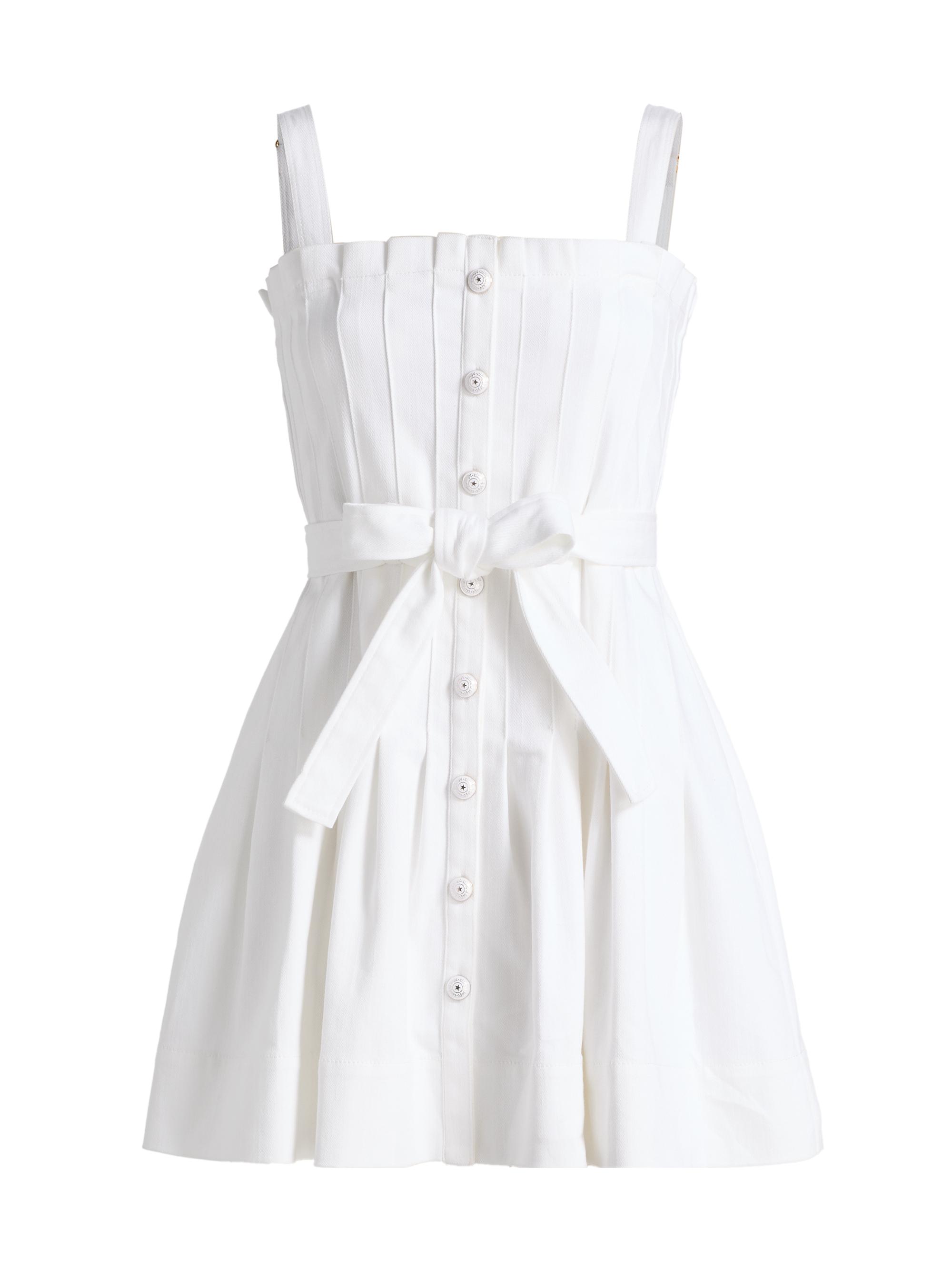Reformation Malvina Linen Puff-Sleeve Minidress | Saks Fifth Avenue