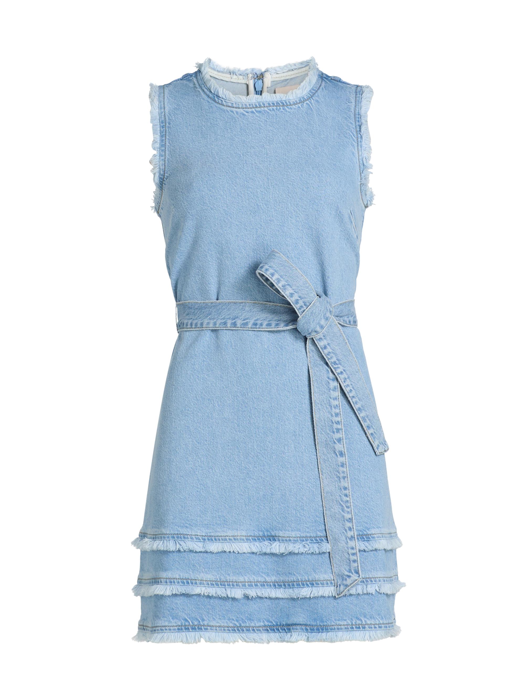 Cinq à Sept Women's Mindie Belted Denim Minidress - Mist | Thumbnail 8