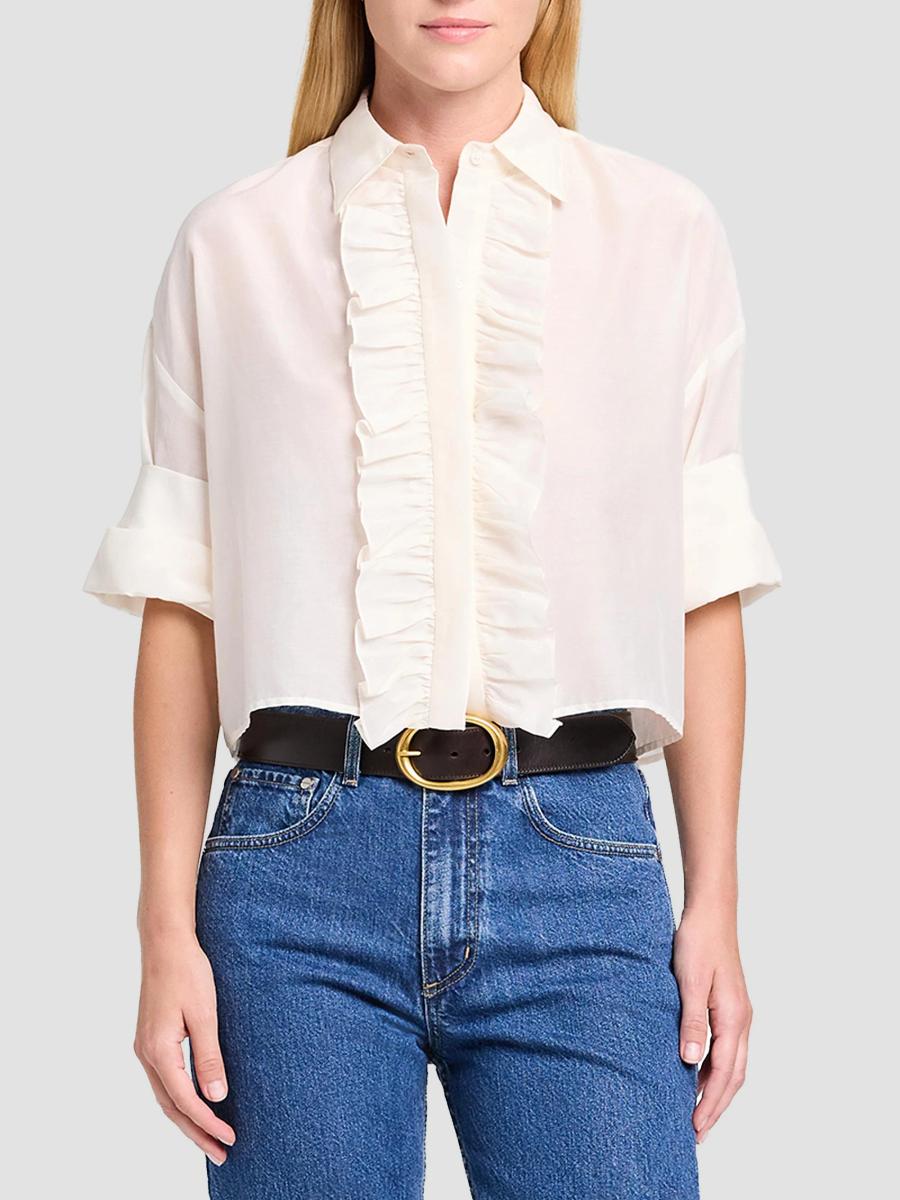 TWP Next Ex Ruffle-Trimmed Blouse | Saks Fifth Avenue