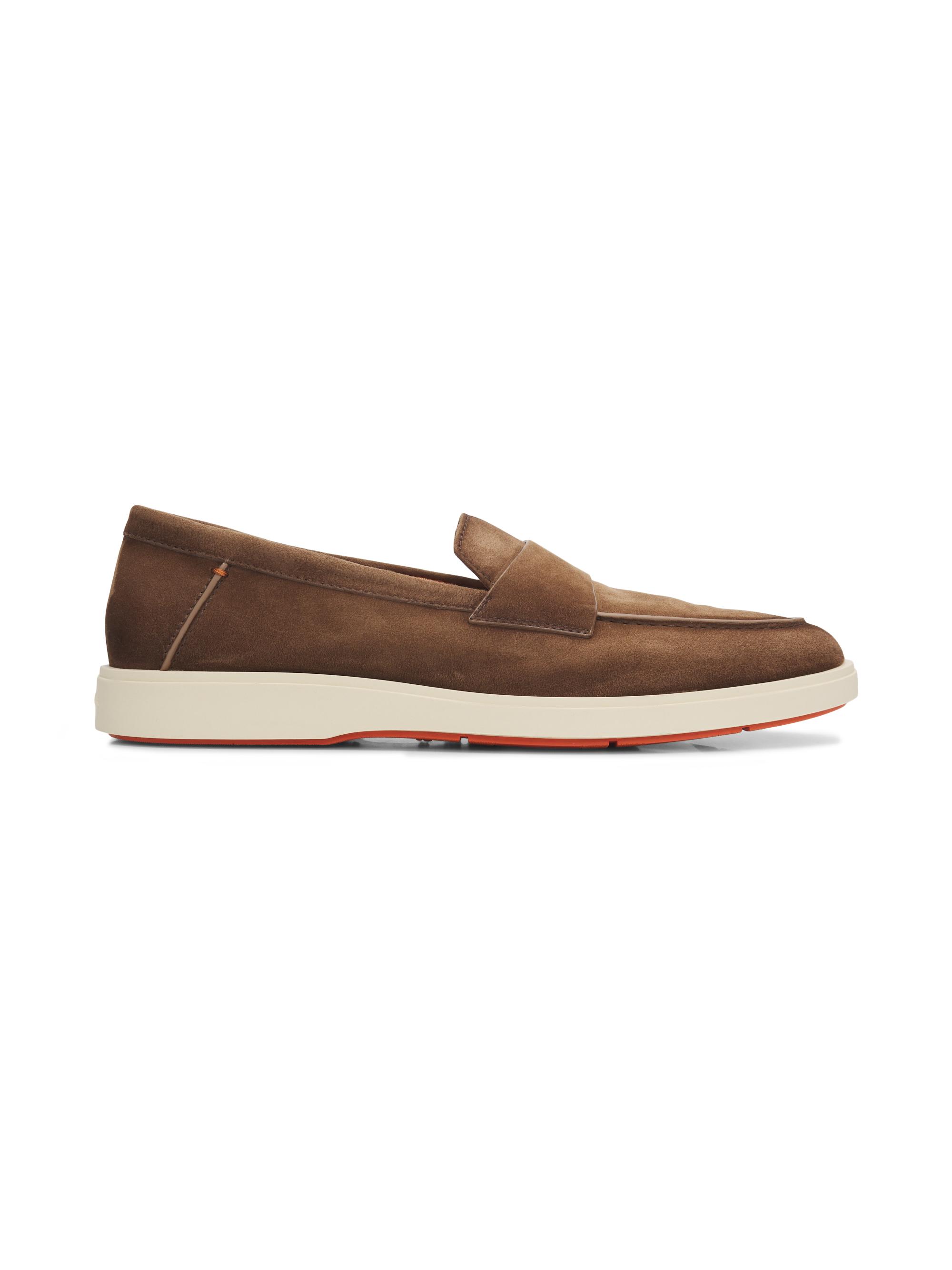 Santoni Men's Revolve Suede Loafers - Brown