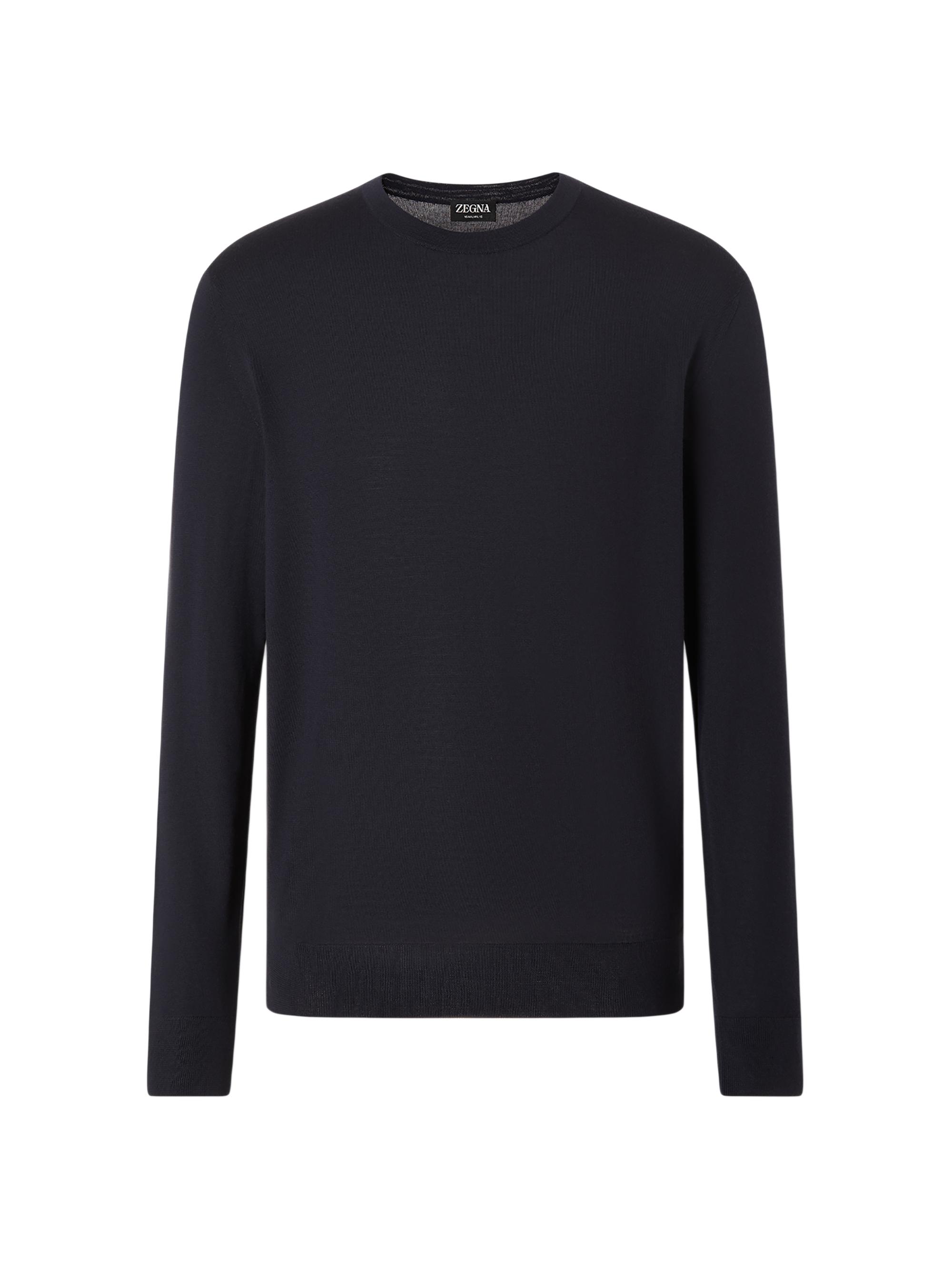 ZEGNA Men's 15milmil15 Wool Crewneck Sweater - Navy Blue