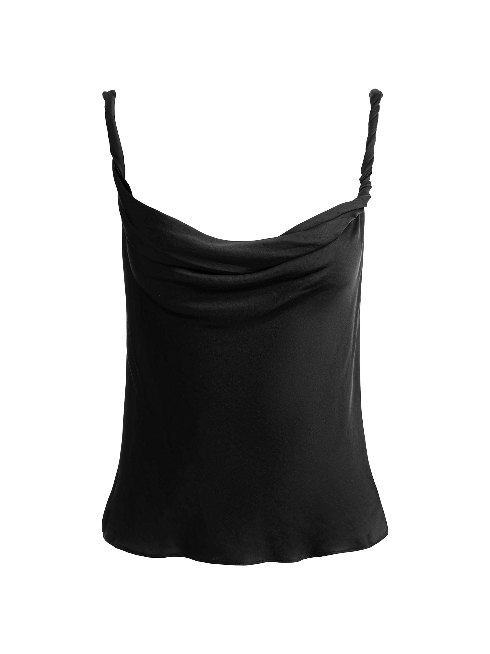 ALICE + OLIVIA Women's Monique Twist Strap Cowl Tank - Black