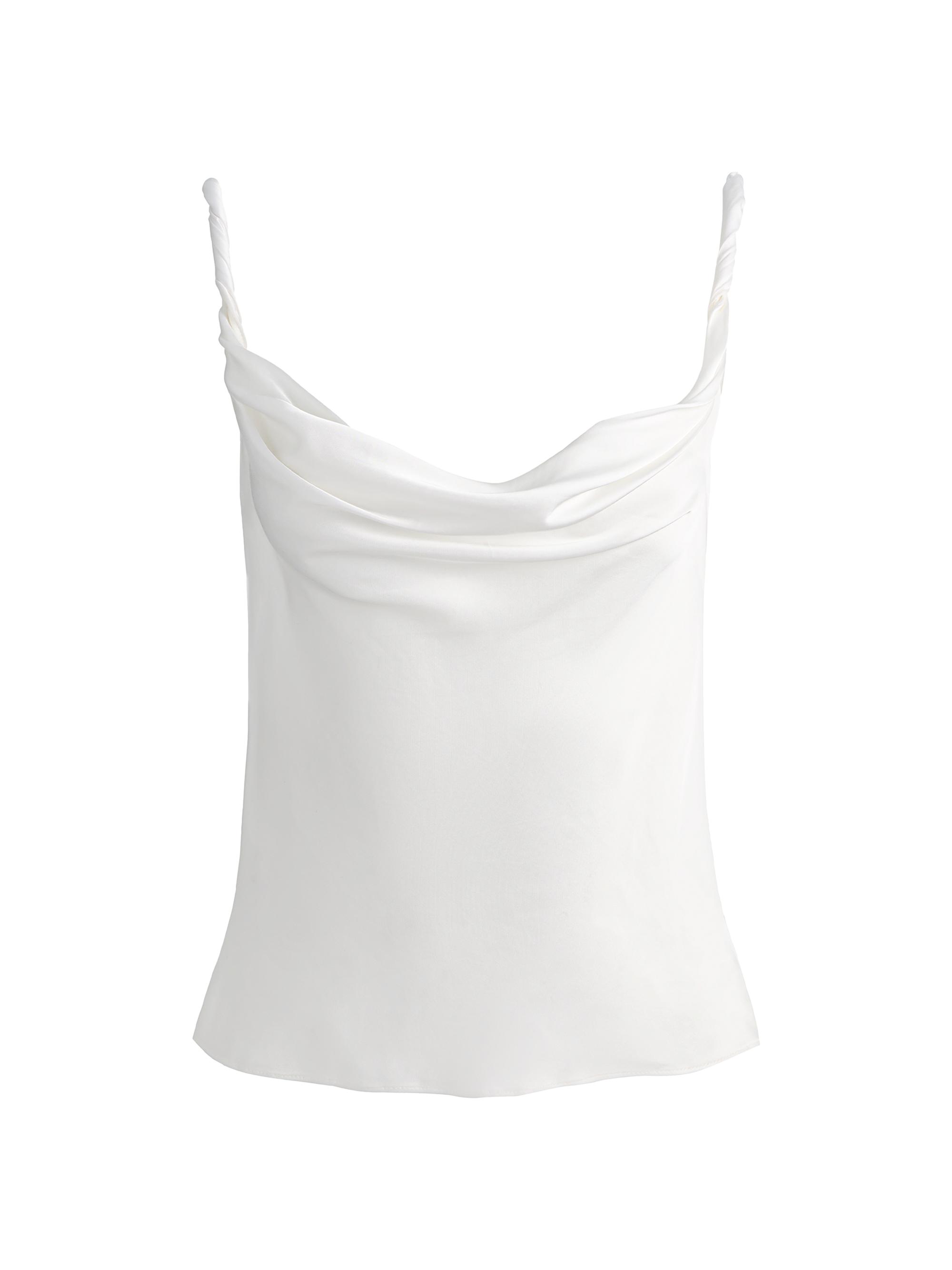 ALICE + OLIVIA Women's Monique Twist Strap Cowl Tank - Off White