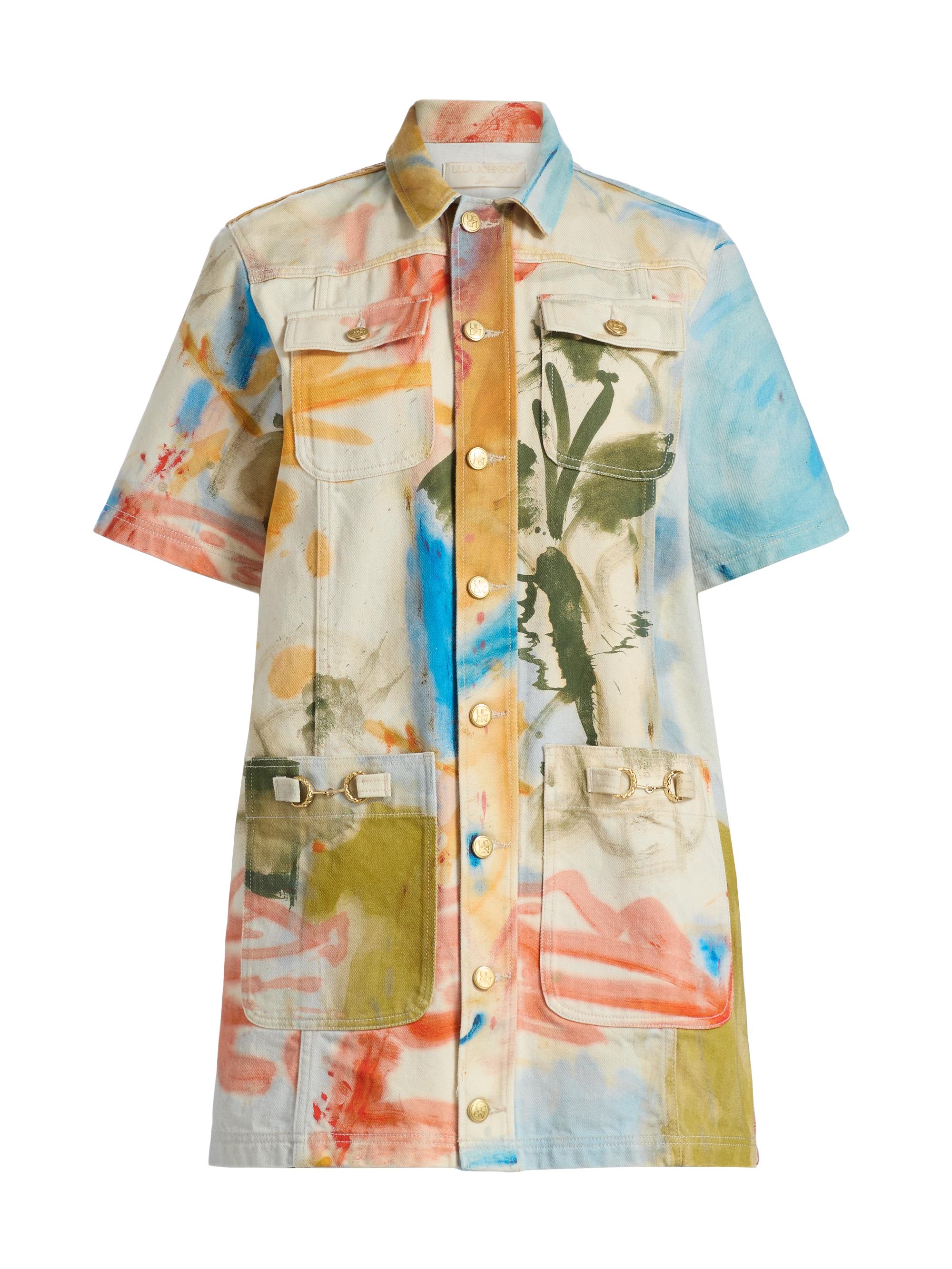 Ulla Johnson Women's Painters Printed Cotton Shirtdress - Western Dream