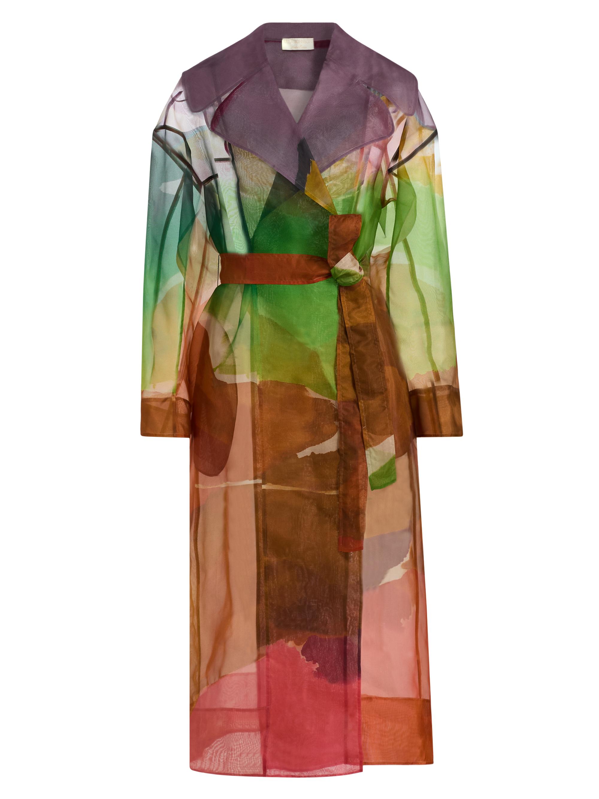 Ulla Johnson Women's Novalie Organza Silk Trench Coat - Nature Abhors A Vacuum