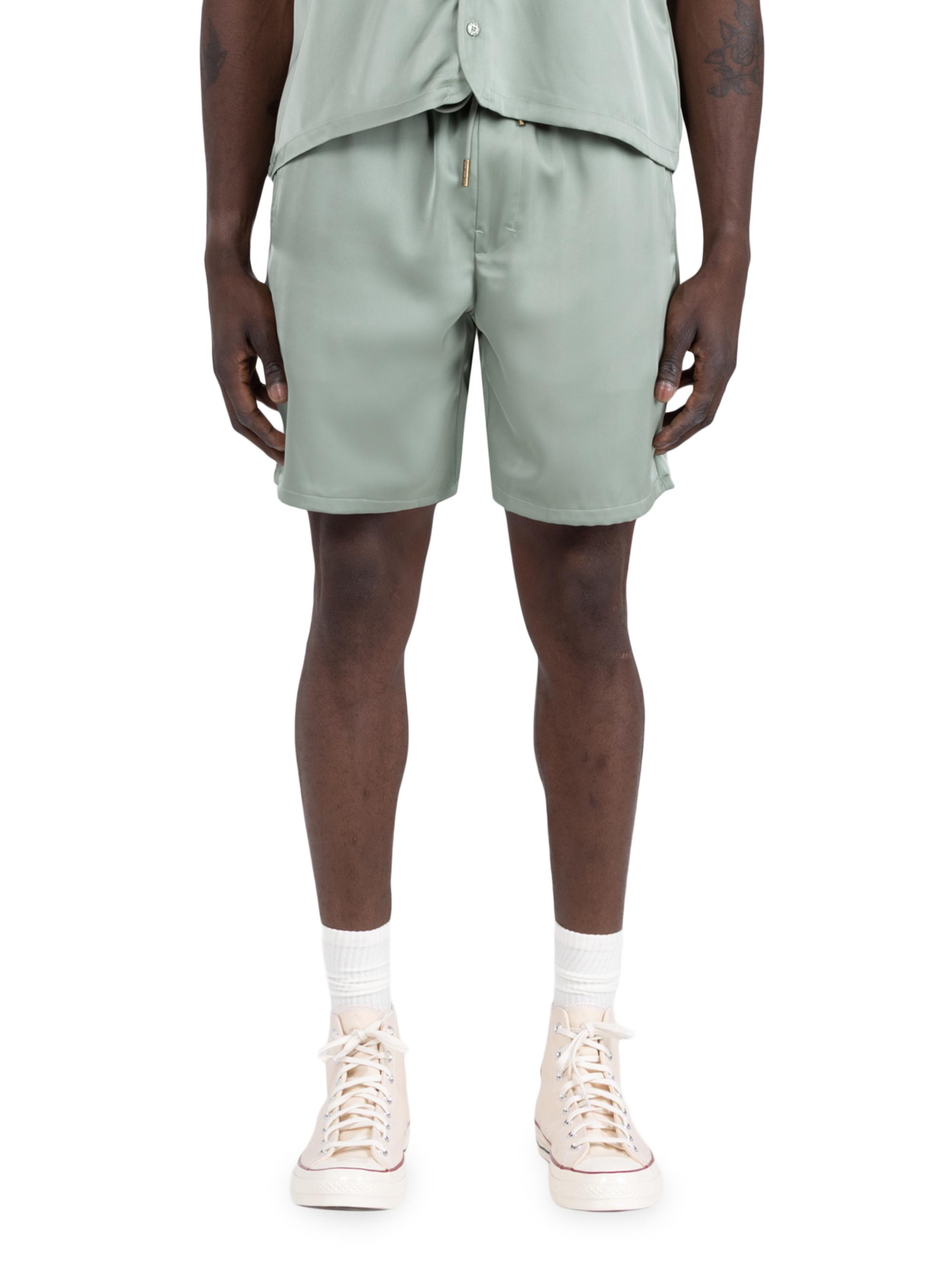 Honor The Gift Men's Satin Drawstring Shorts - Sage