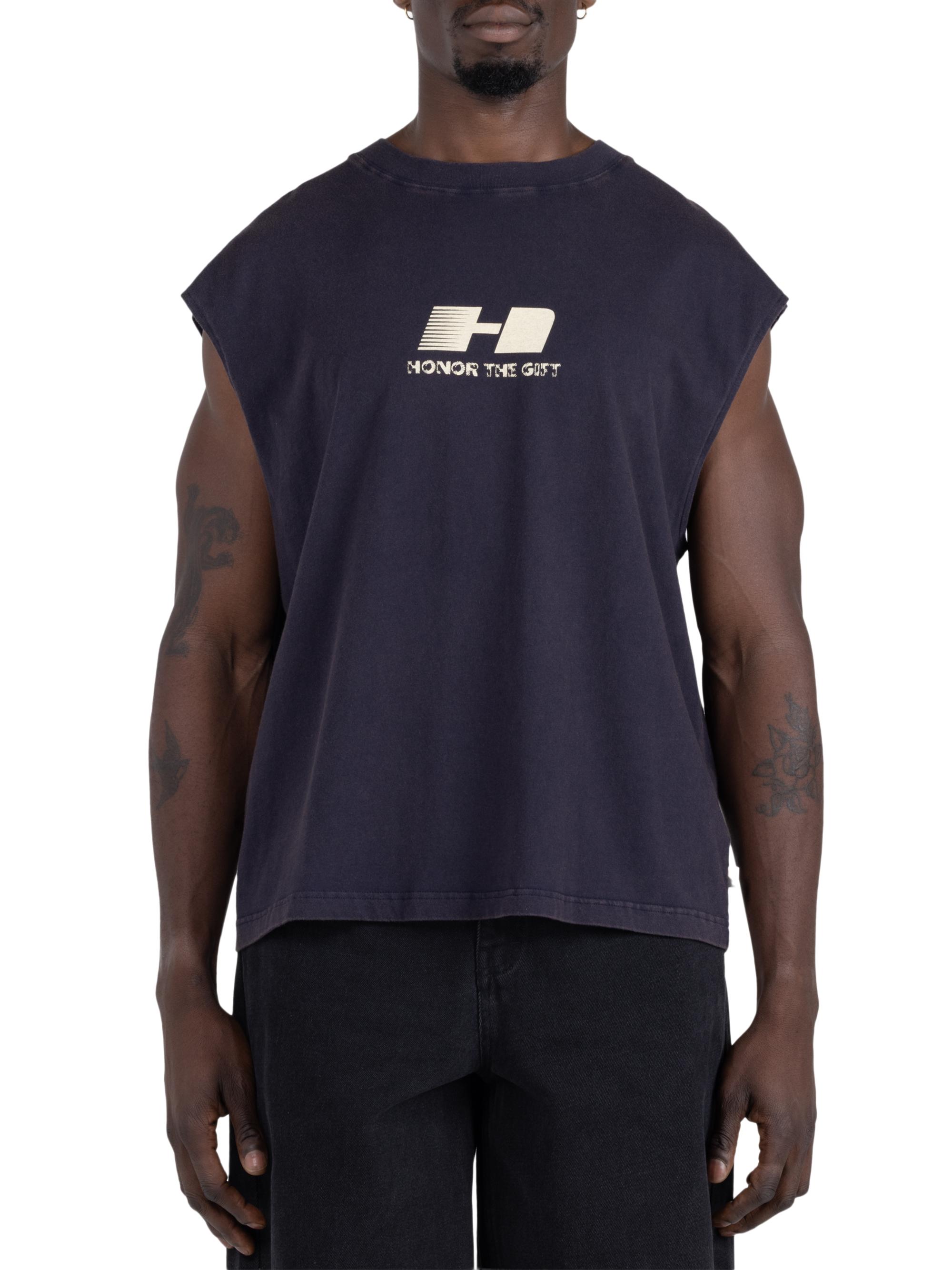 Honor The Gift Men's The Frequency Cotton Jersey Tank - Navy