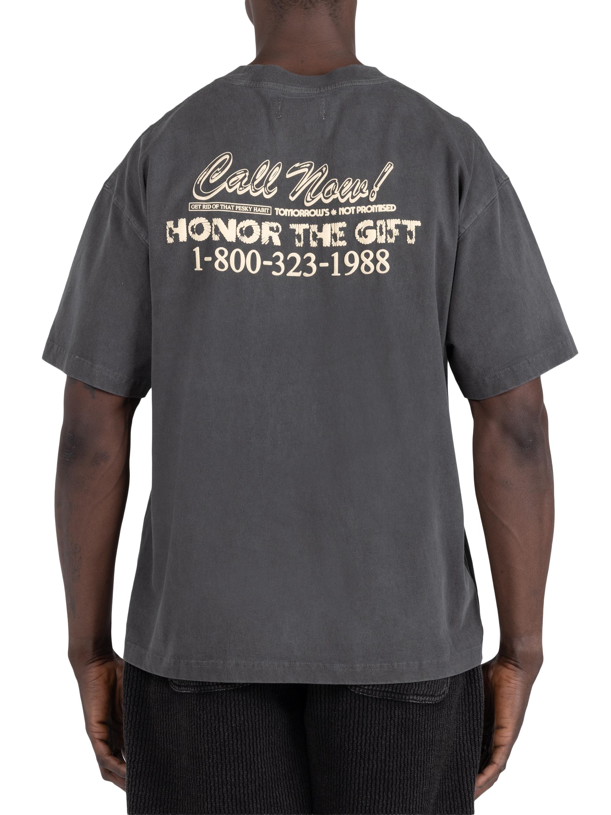 Honor The Gift Men's Procrastination Hotline Graphic Cotton T-Shirt - Black | Thumbnail 2