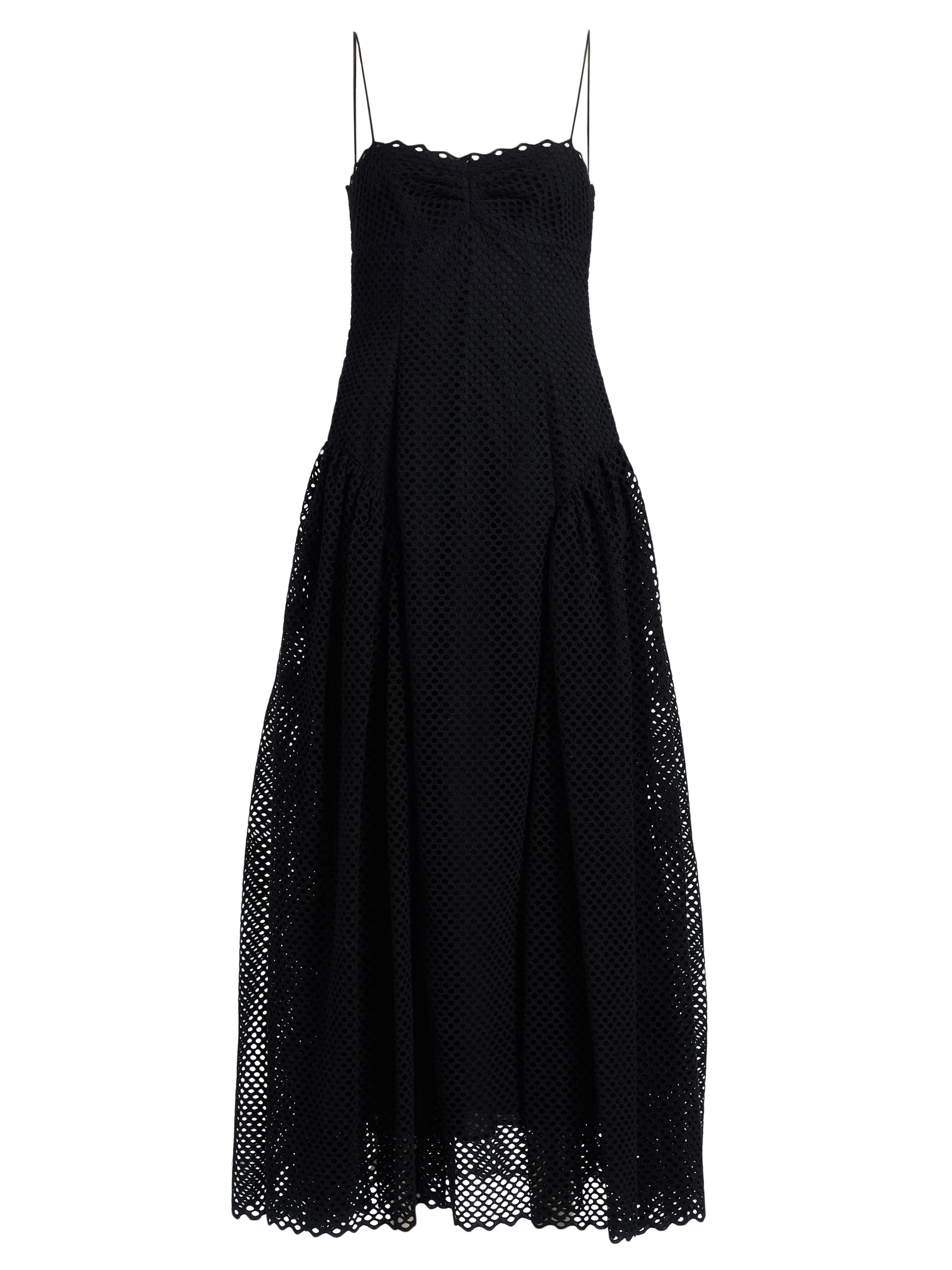 Ulla Johnson Women's Isotta Cotton Mesh Maxi Dress - Noir