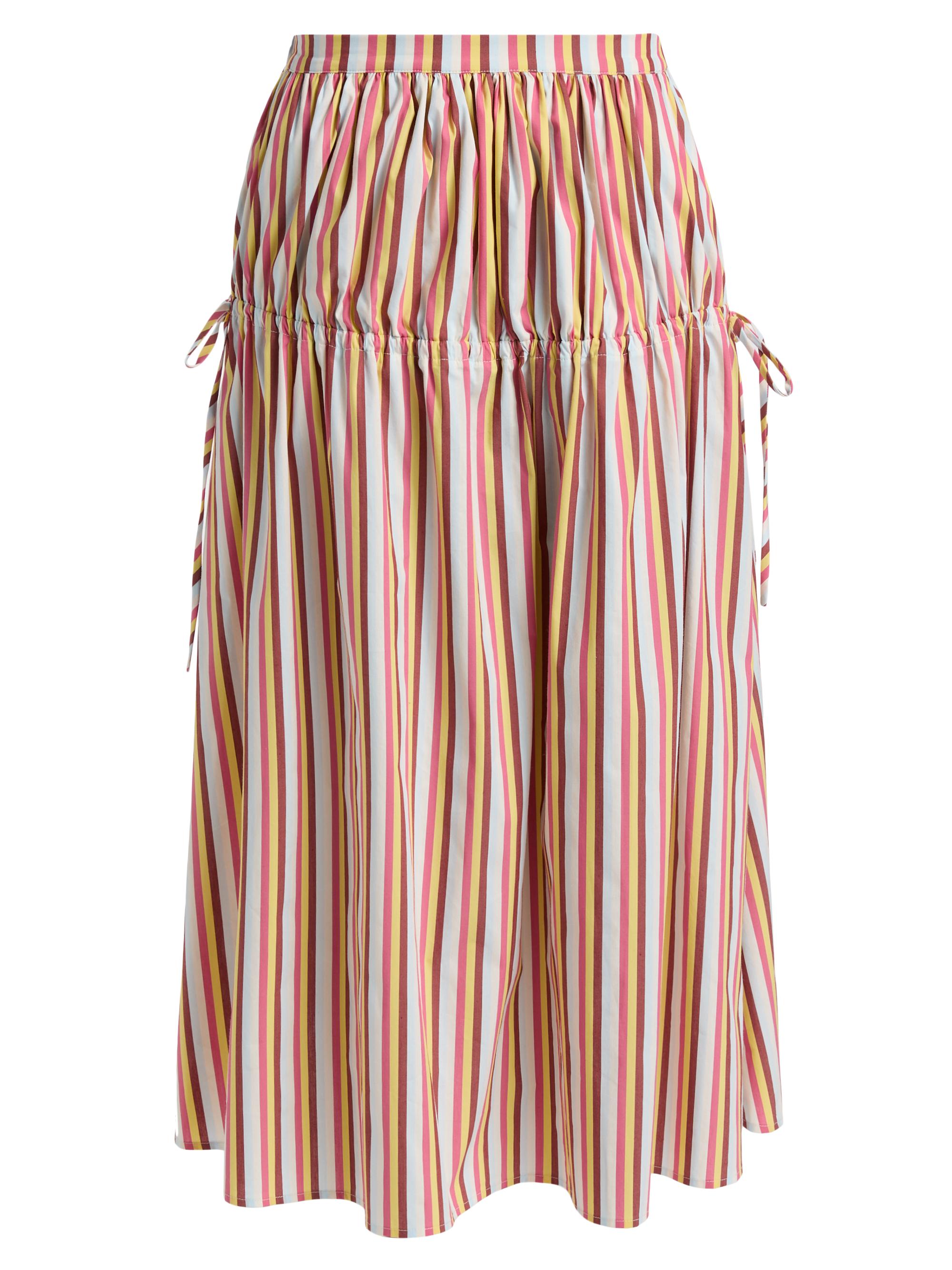 Solid & Striped Women's The Ivy Drop-Waist Stripe Midi-Skirt - Symi Stripe