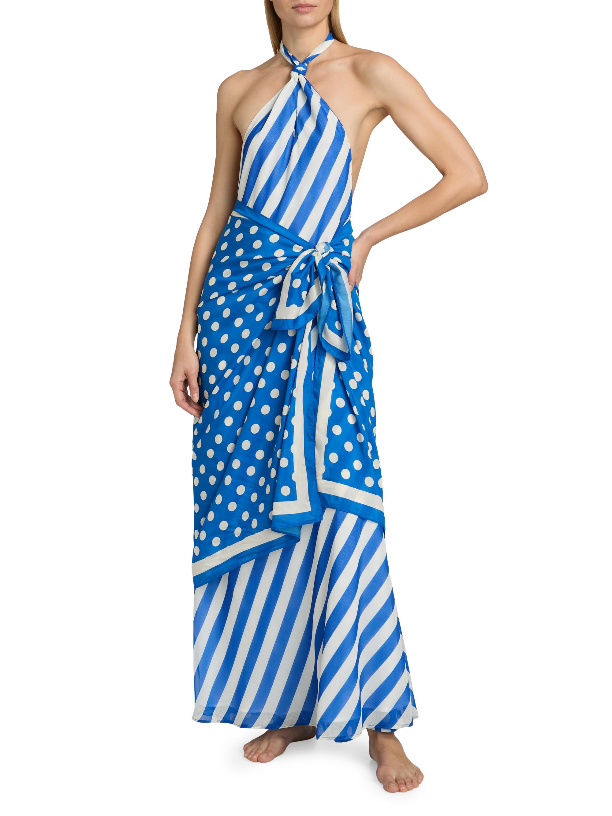 Solid & Striped Women's The Brisa Reversiable Cover-Up Maxi Dress - Blue Stripe | Thumbnail 2