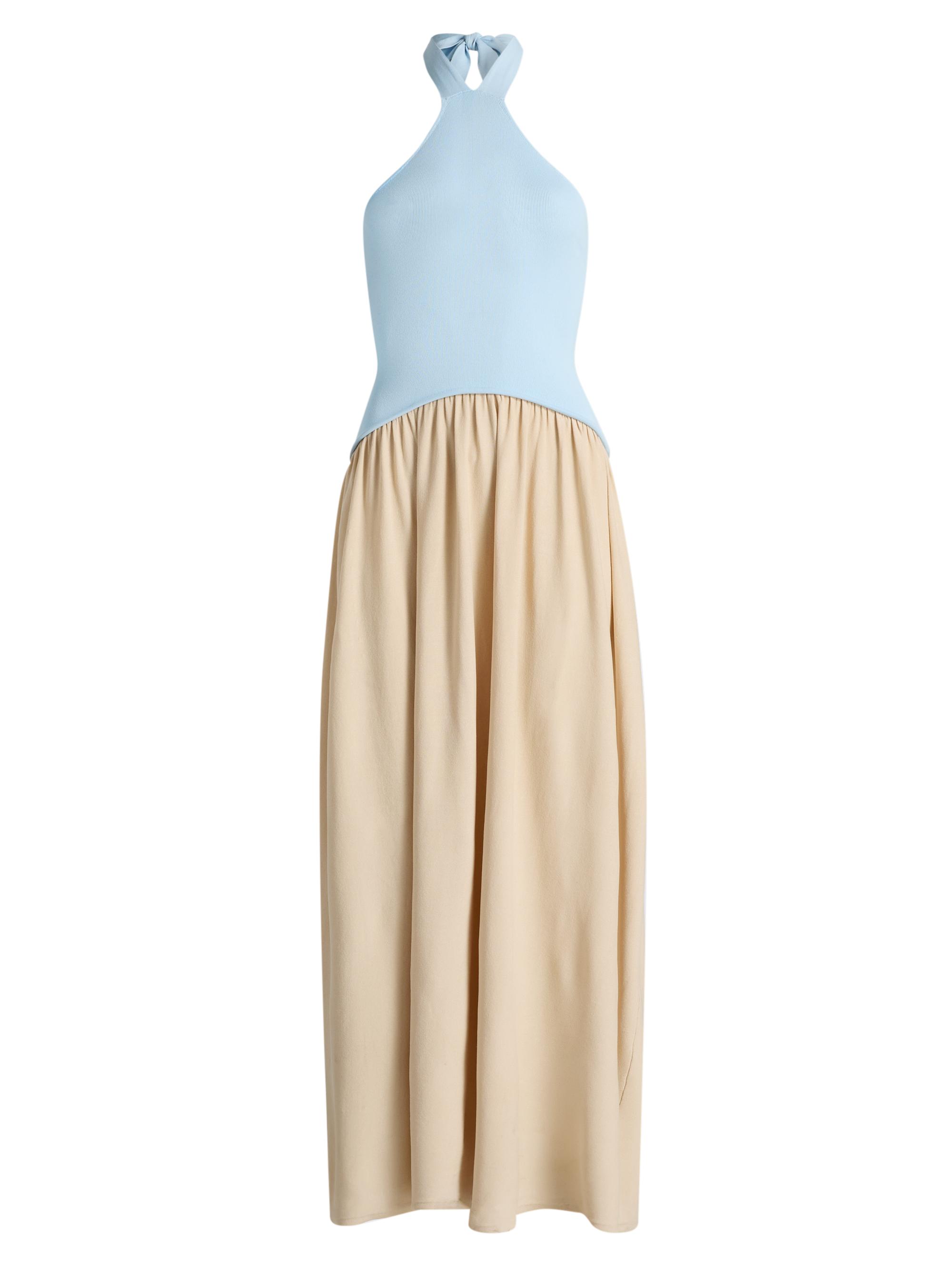 Solid & Striped Women's The Jordan Halter Colorblocked Maxi Dress - Seabreeze Dune - Women's Clothing