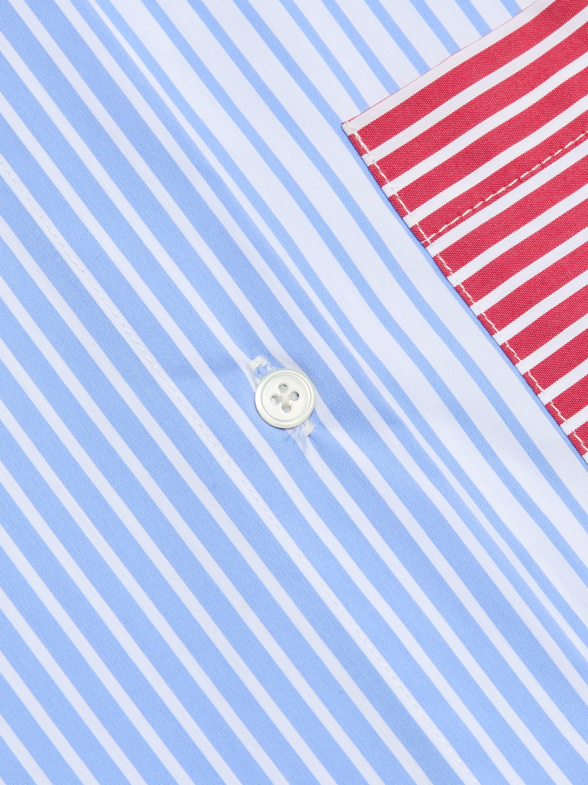 Solid & Striped Women's The Avril Stripe Button-Front Shirt - Colorblock Marina | Thumbnail 7