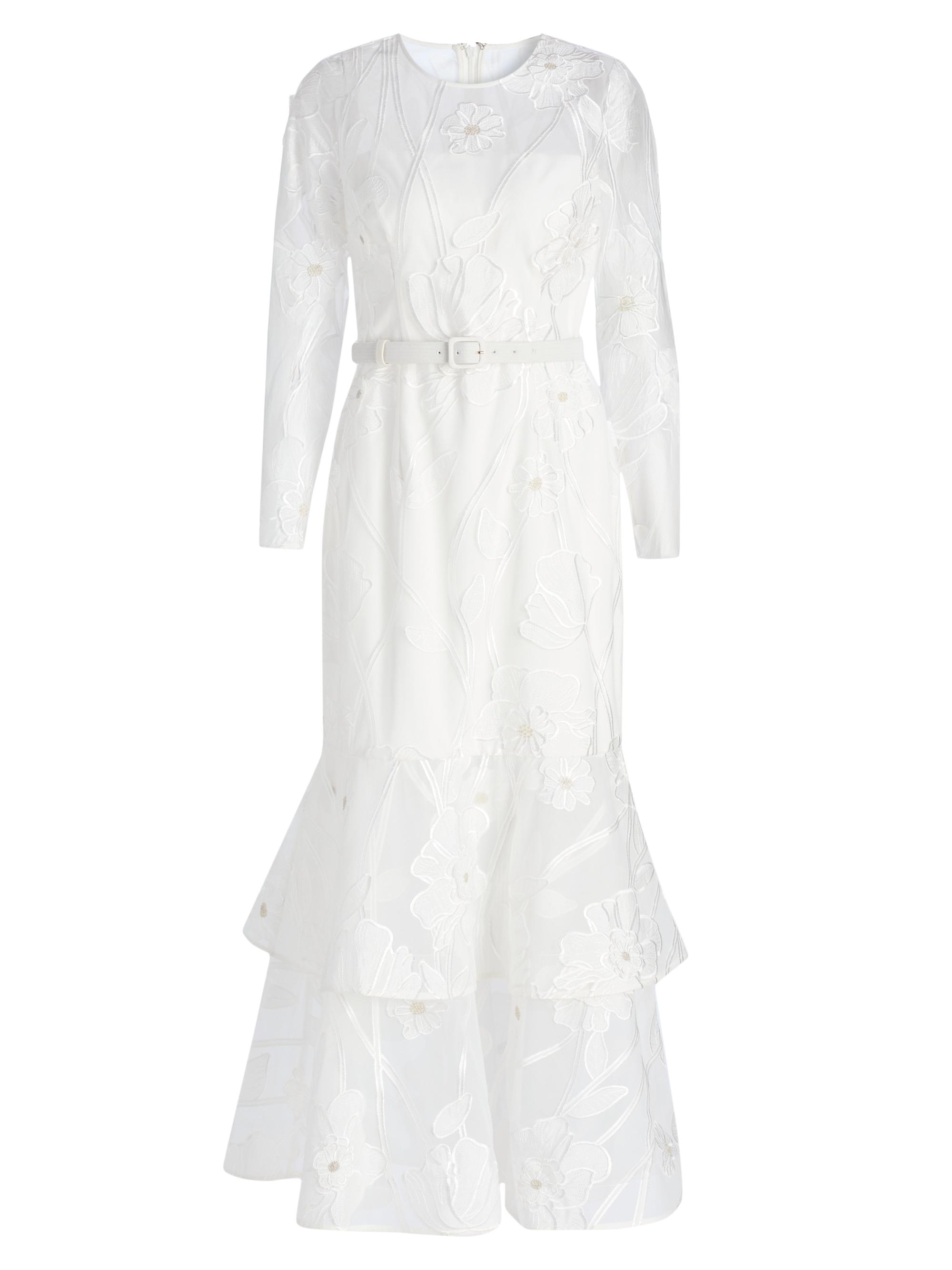 Milly Women's Anna Grand Fleur Evening Dress - White