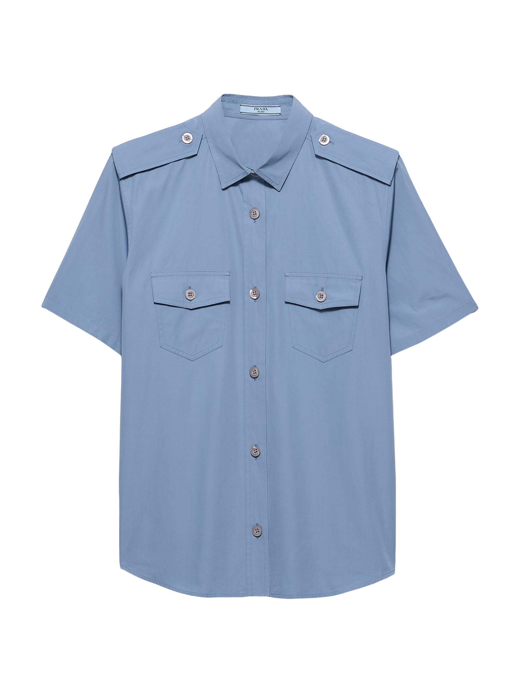 Prada Women's Cotton Poplin Shirt - Blue