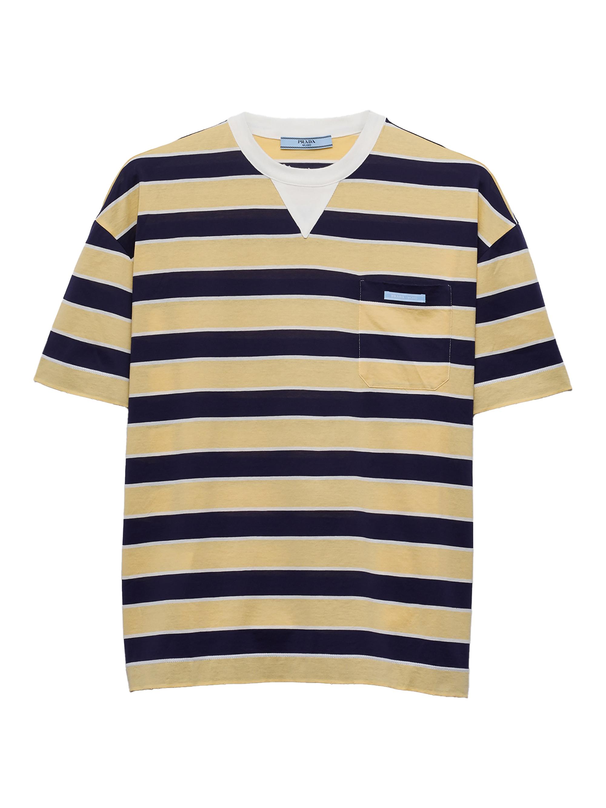 Bayadere Striped Lisle Cotton T-Shirt