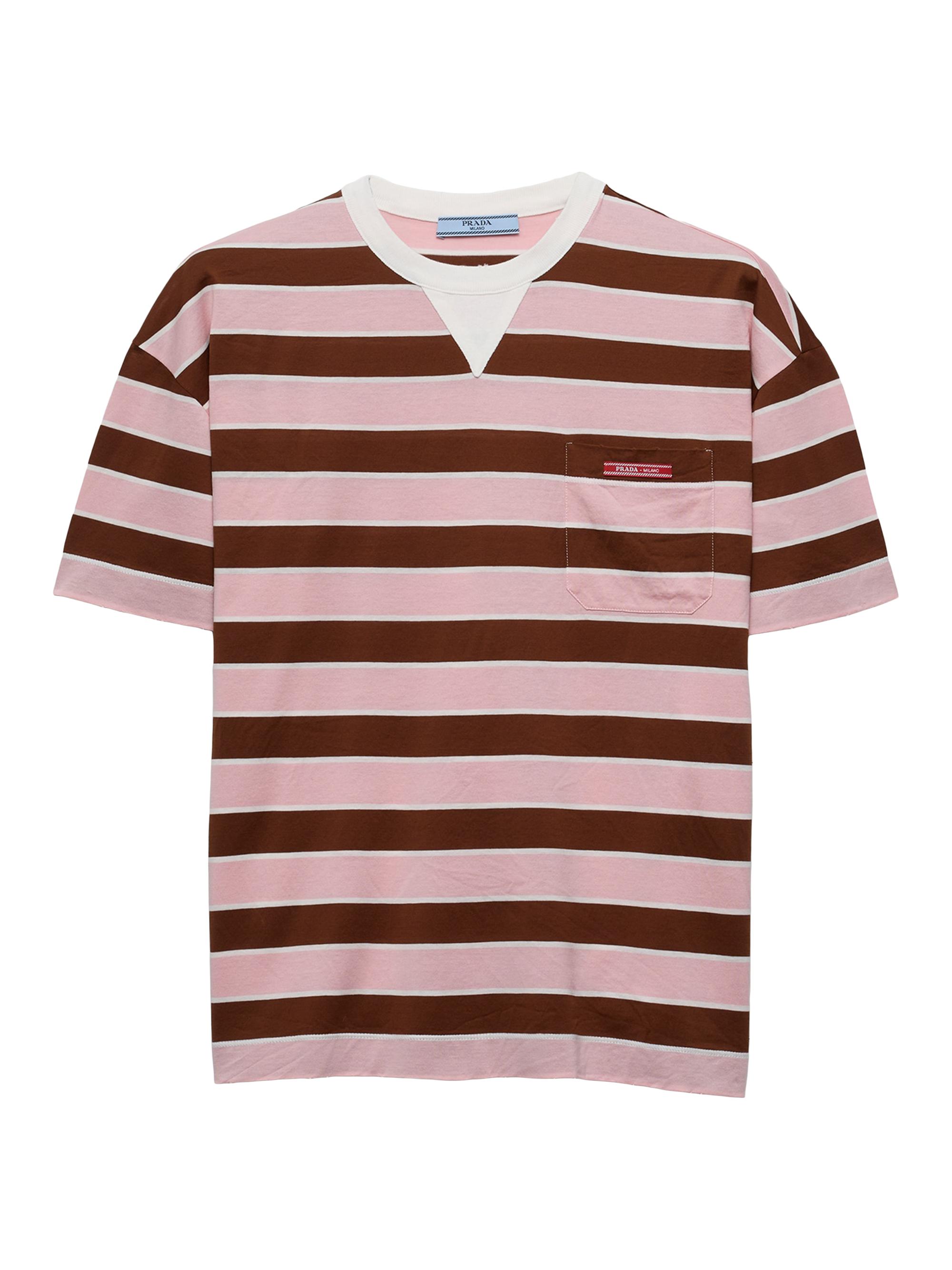 Bayadere Striped Lisle Cotton T-Shirt