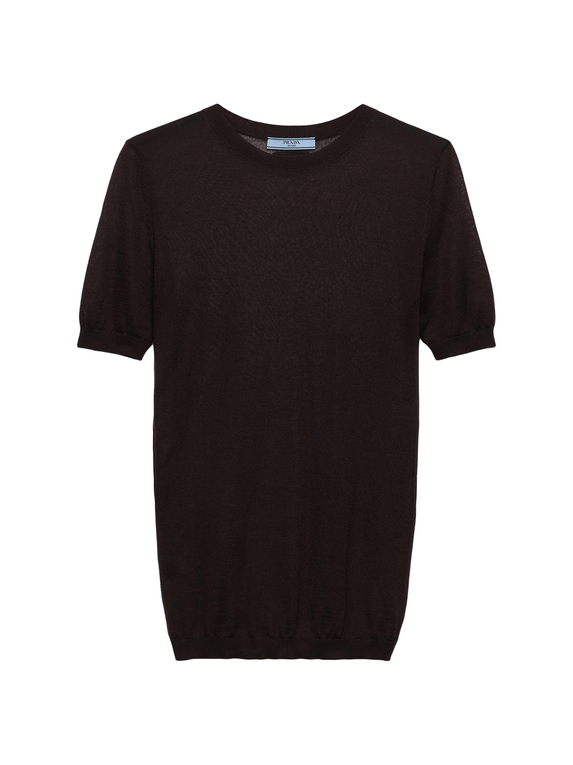 Prada Women's Cashmere and Silk Crew-Neck Sweater - Brown