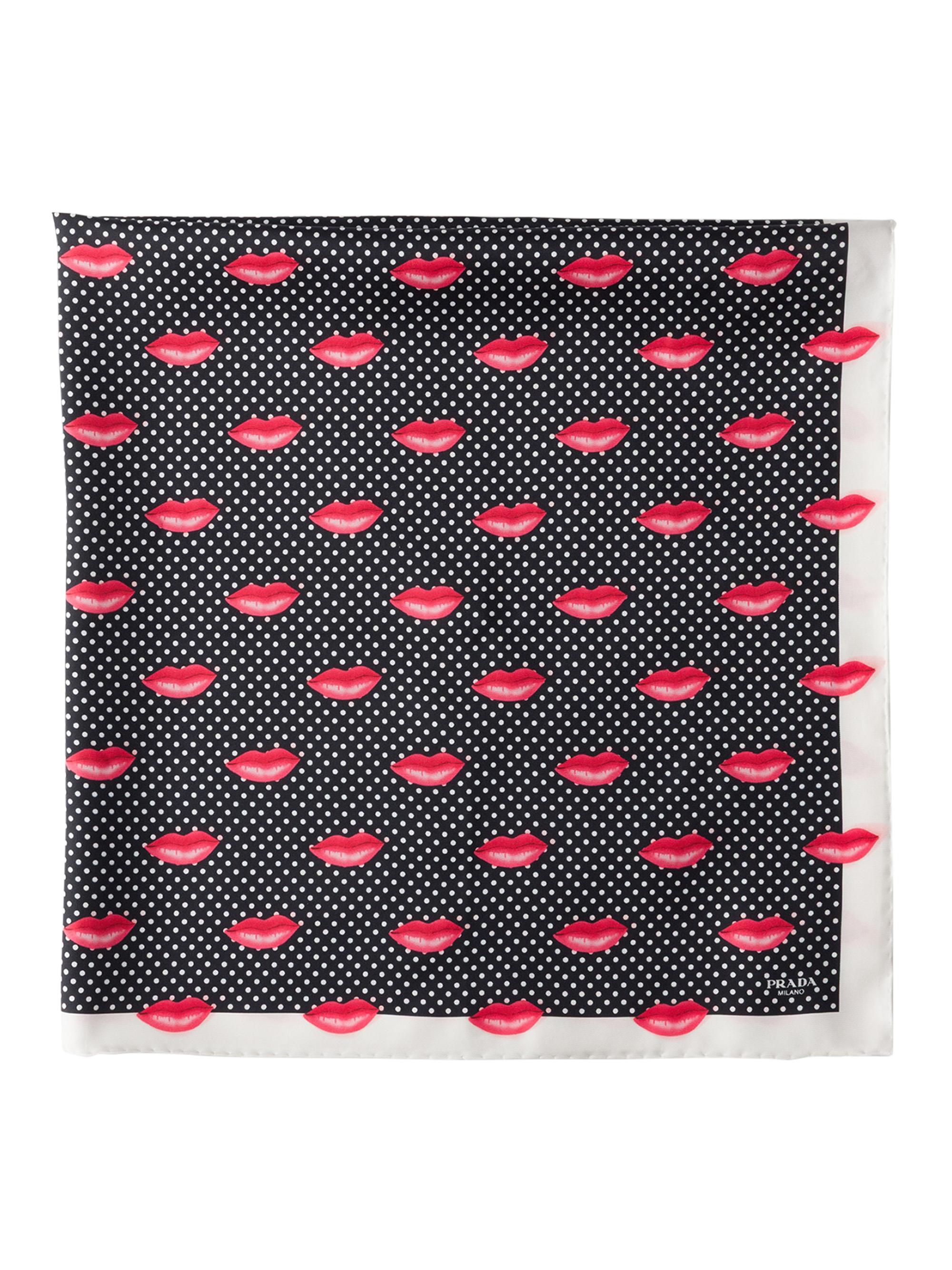 Prada Women's Printed Silk Twill Scarf, 90 X 90 Cm - Black