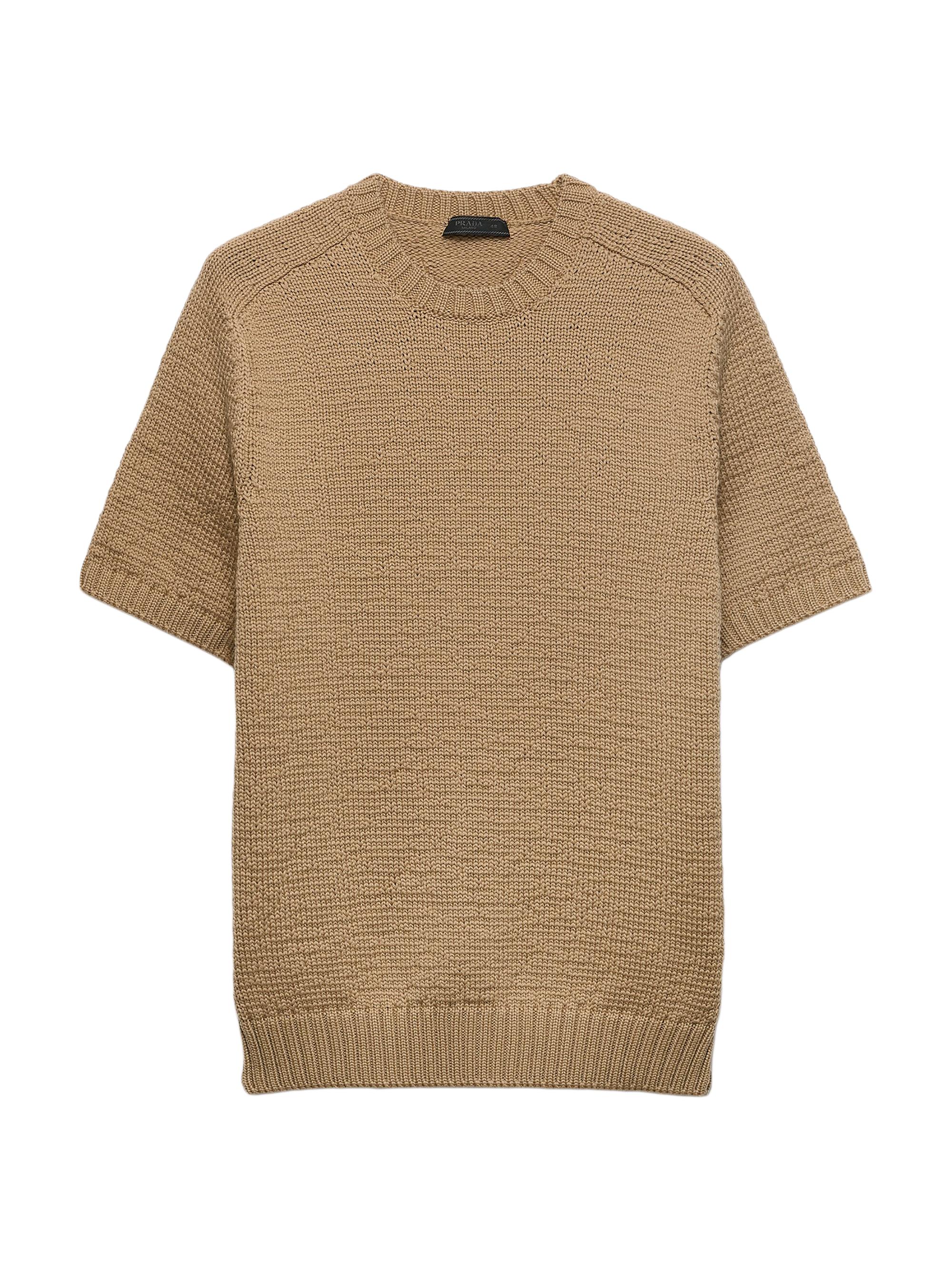 Prada Wool, Cashmere And Lamé Crew-Neck Sweater | Saks Fifth Avenue